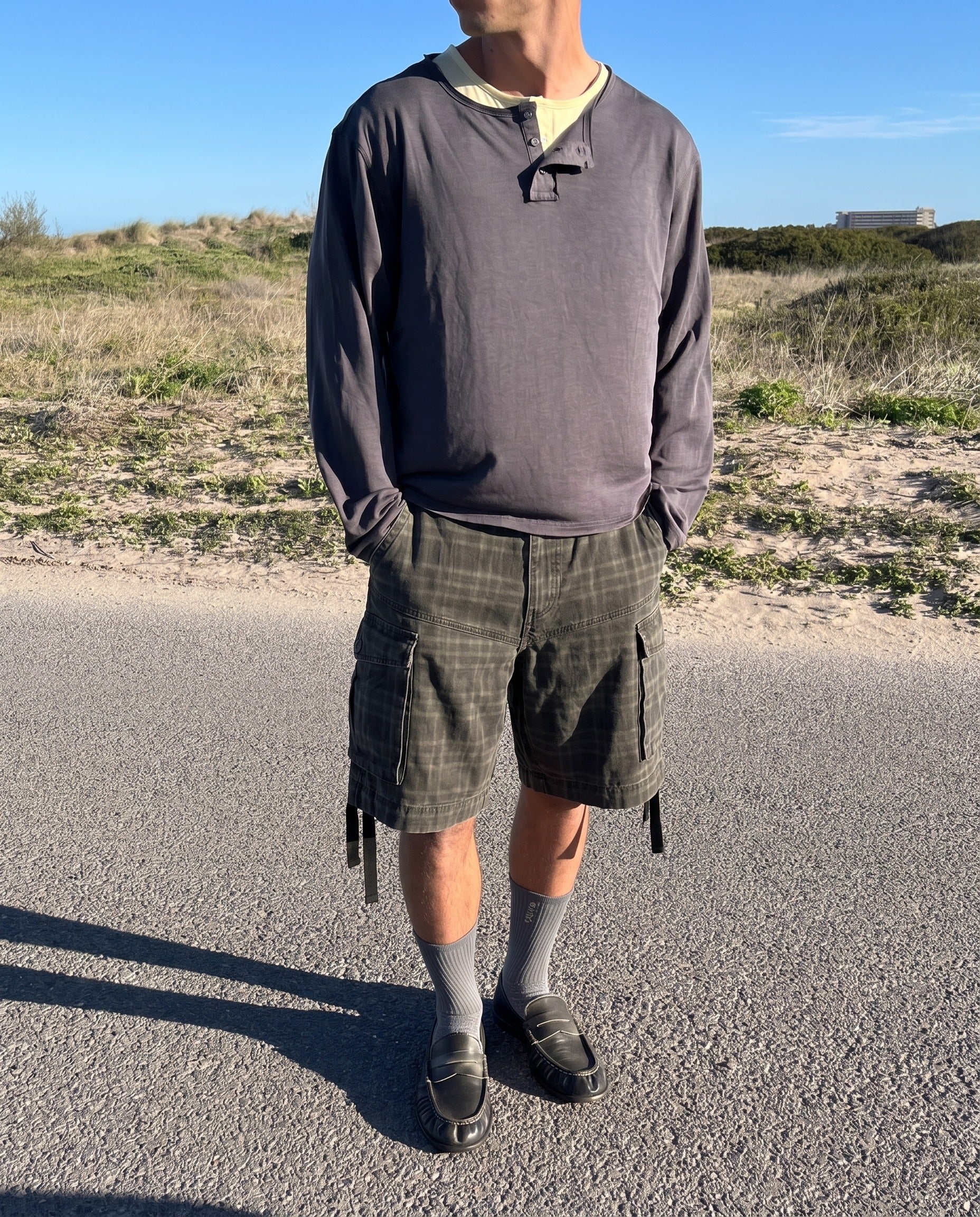 Bermudas cargo tartán ajustable - Cashmere - Image 2