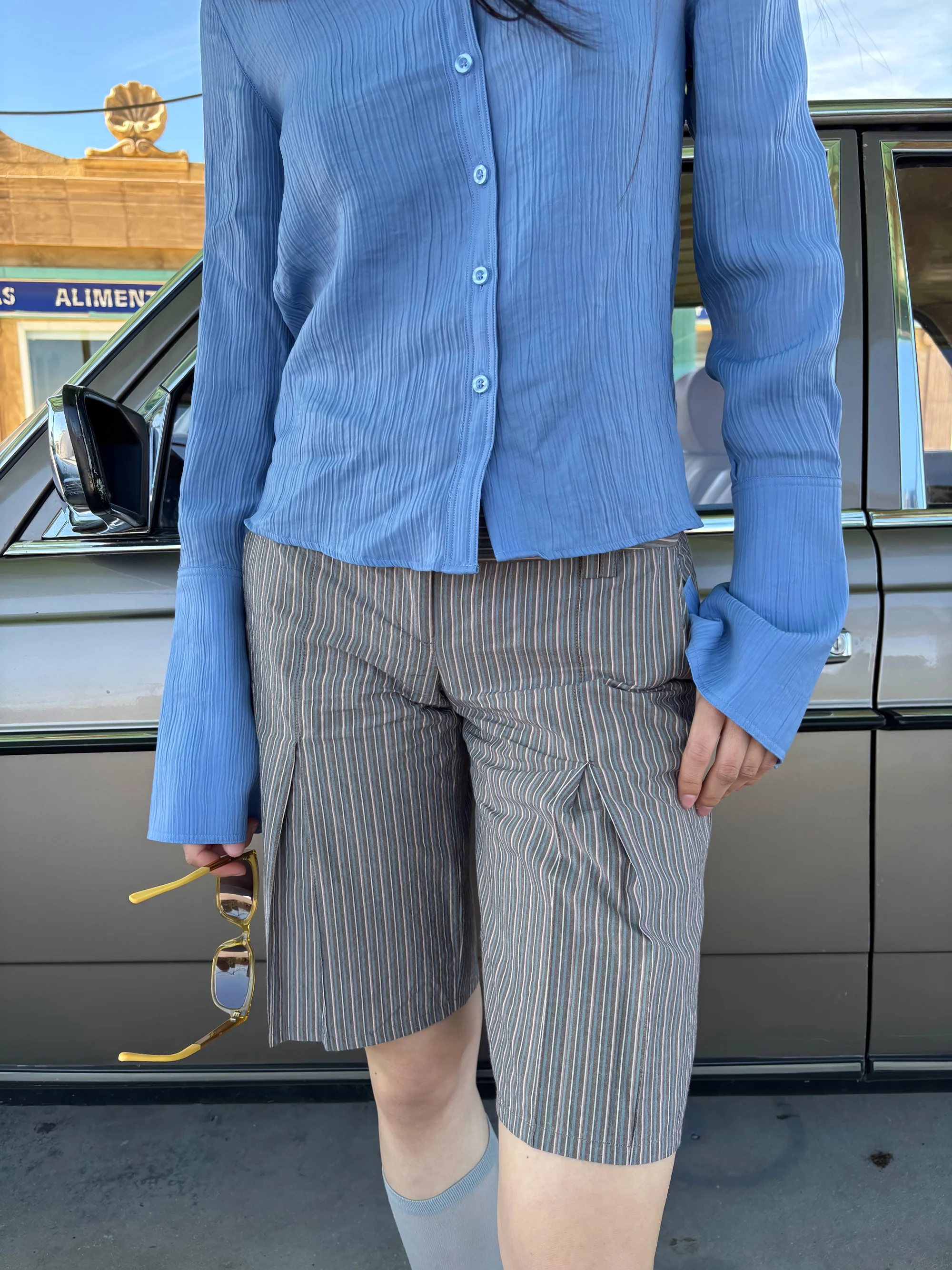 Bermudas a cuadros con pinzas - Dandi - Image 2