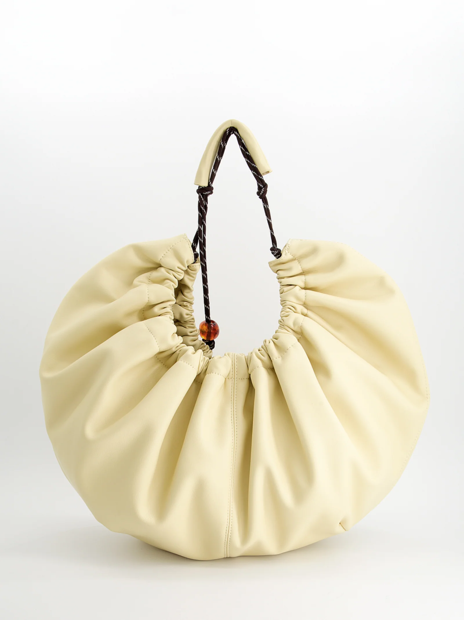 Bolso amarillo fruncido efecto piel - Bolor - Image 5