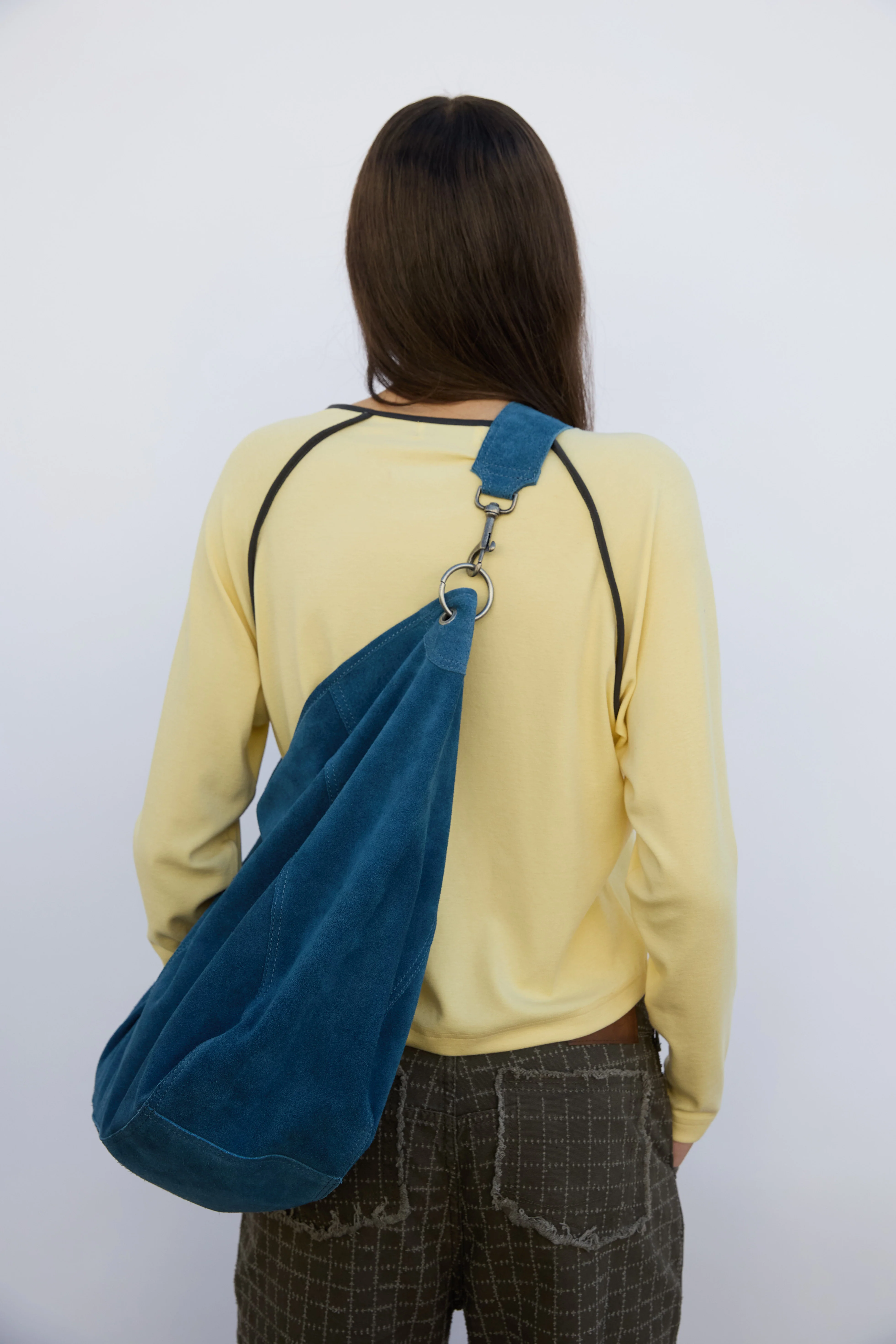 Bolso shopper azul serraje - Apris - Image 2