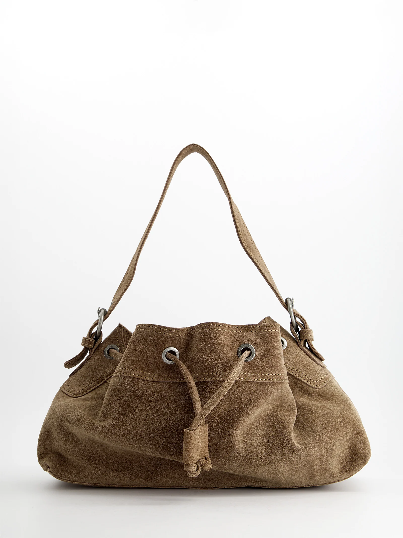 Bolso bucket de piel cierre ajustable - Pomelie - Image 2