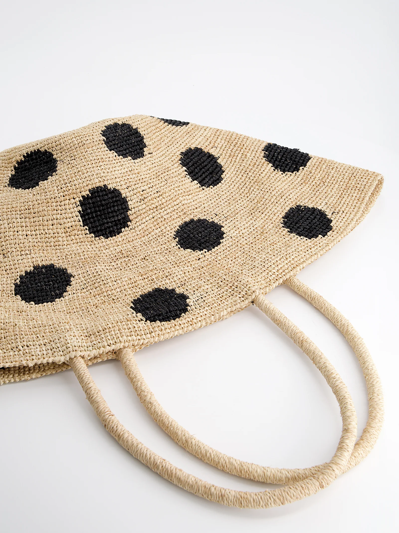 Bolso capazo trenzado con lunares - Loop - Image 3