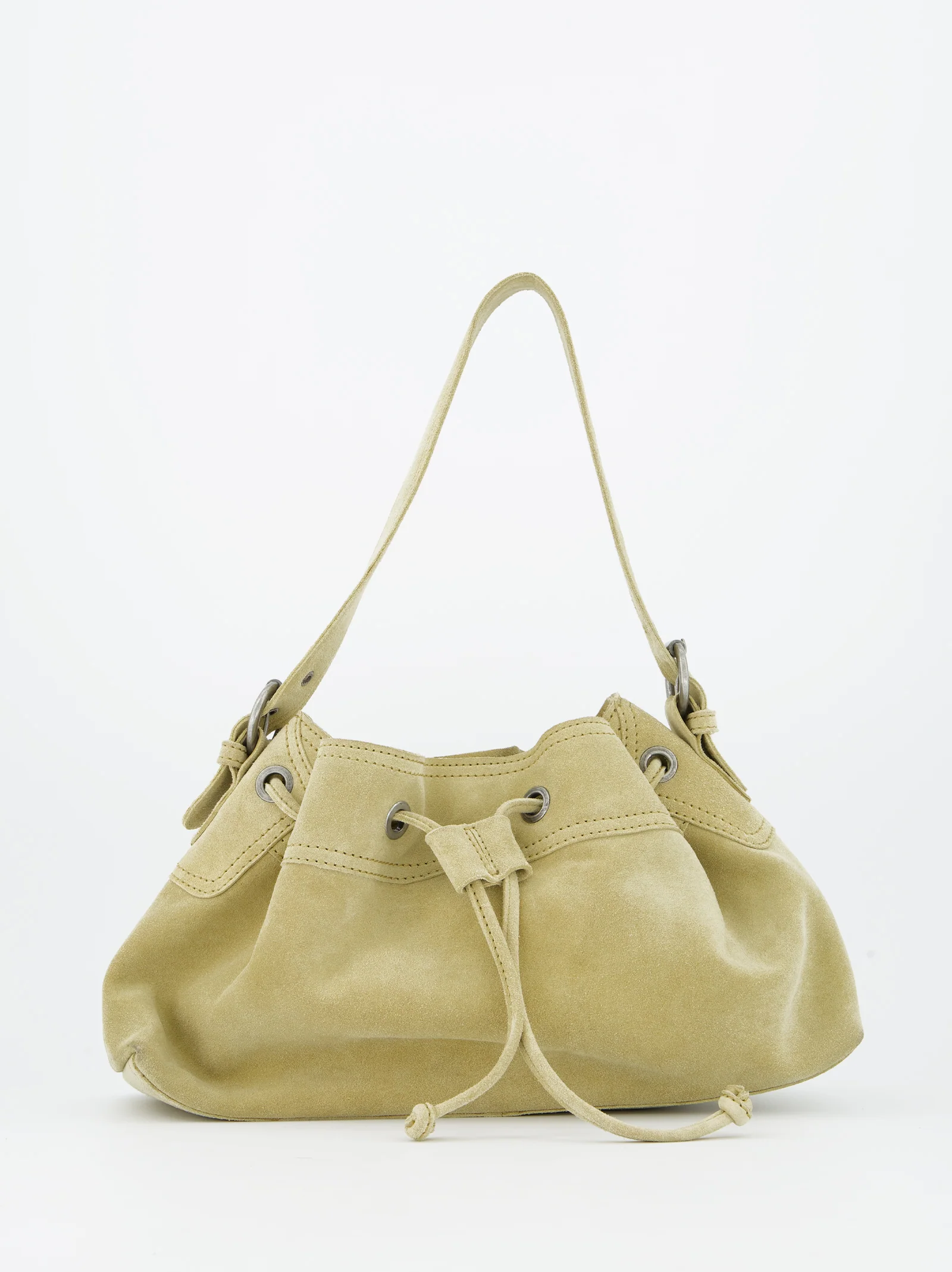 Bolso bucket de piel amarillo - Pomelie