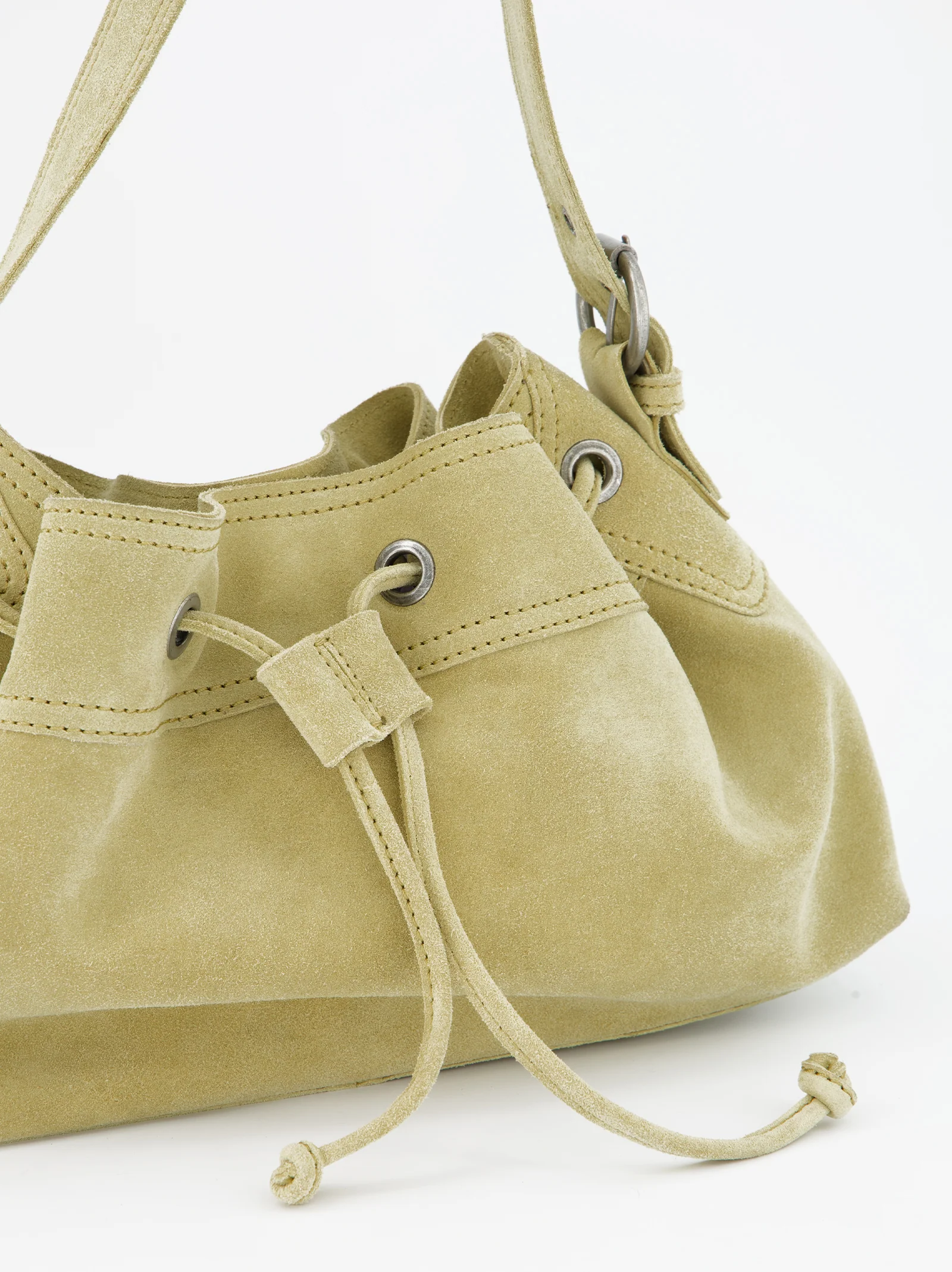 Bolso bucket de piel amarillo - Pomelie - Image 3