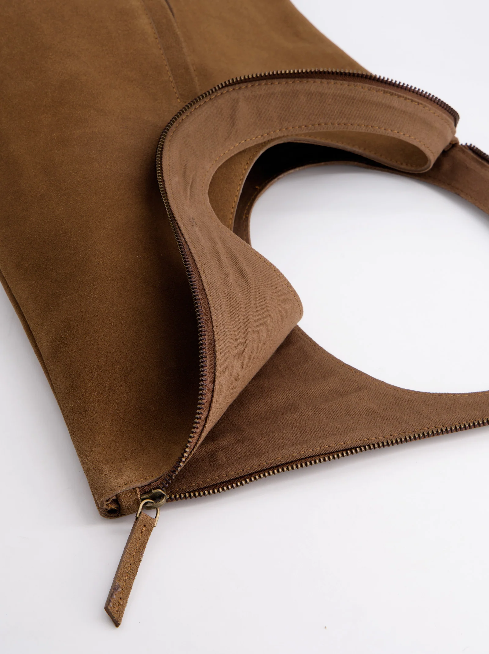 Bolso De Piel Serraje Marrón- Mariana - Image 5