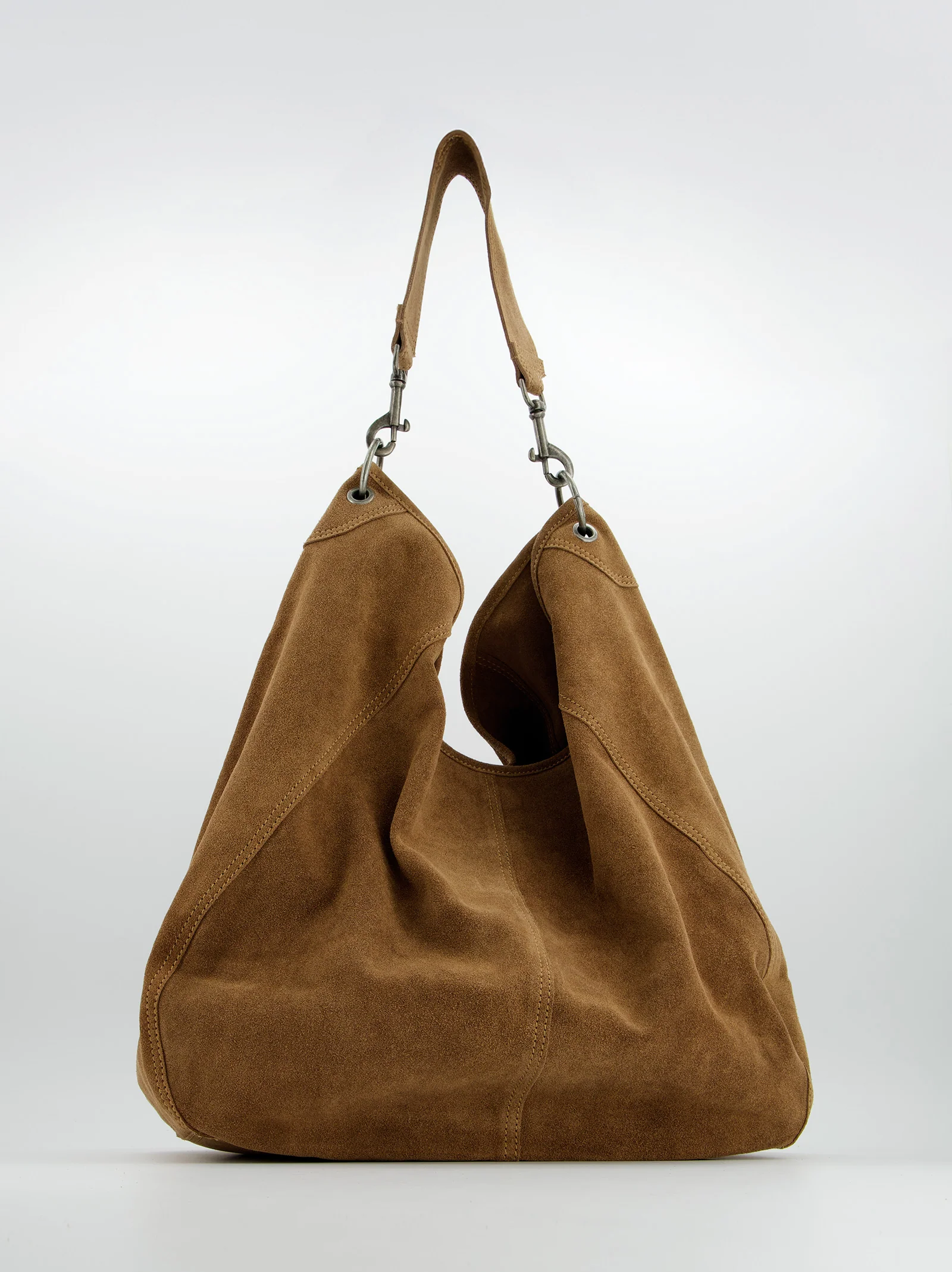 Bolso hobo en ante con mosquetones - Apris - Image 2
