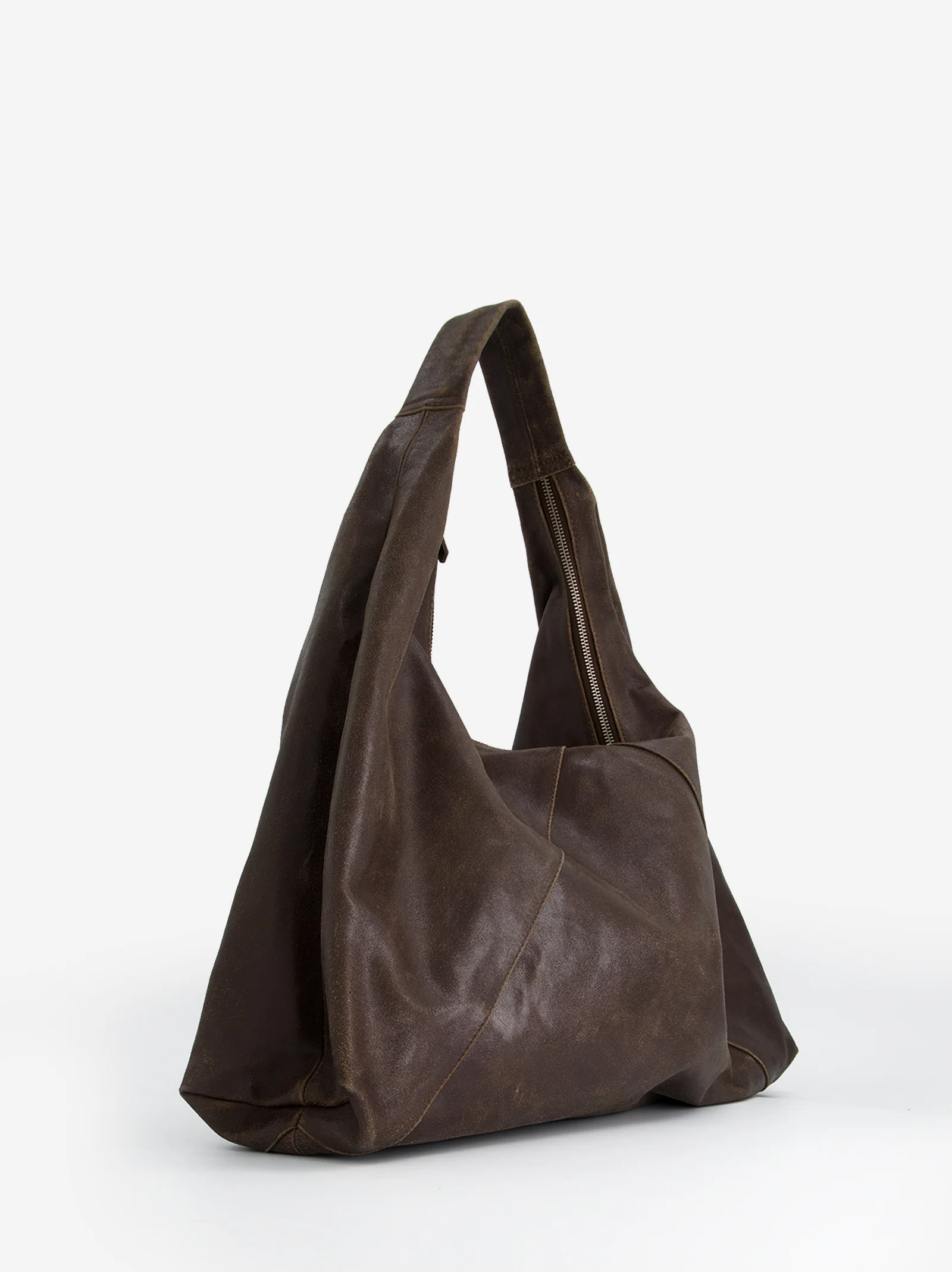 Bolso De Piel Marrón Con Cierre De Cremallera - Marne - Image 2