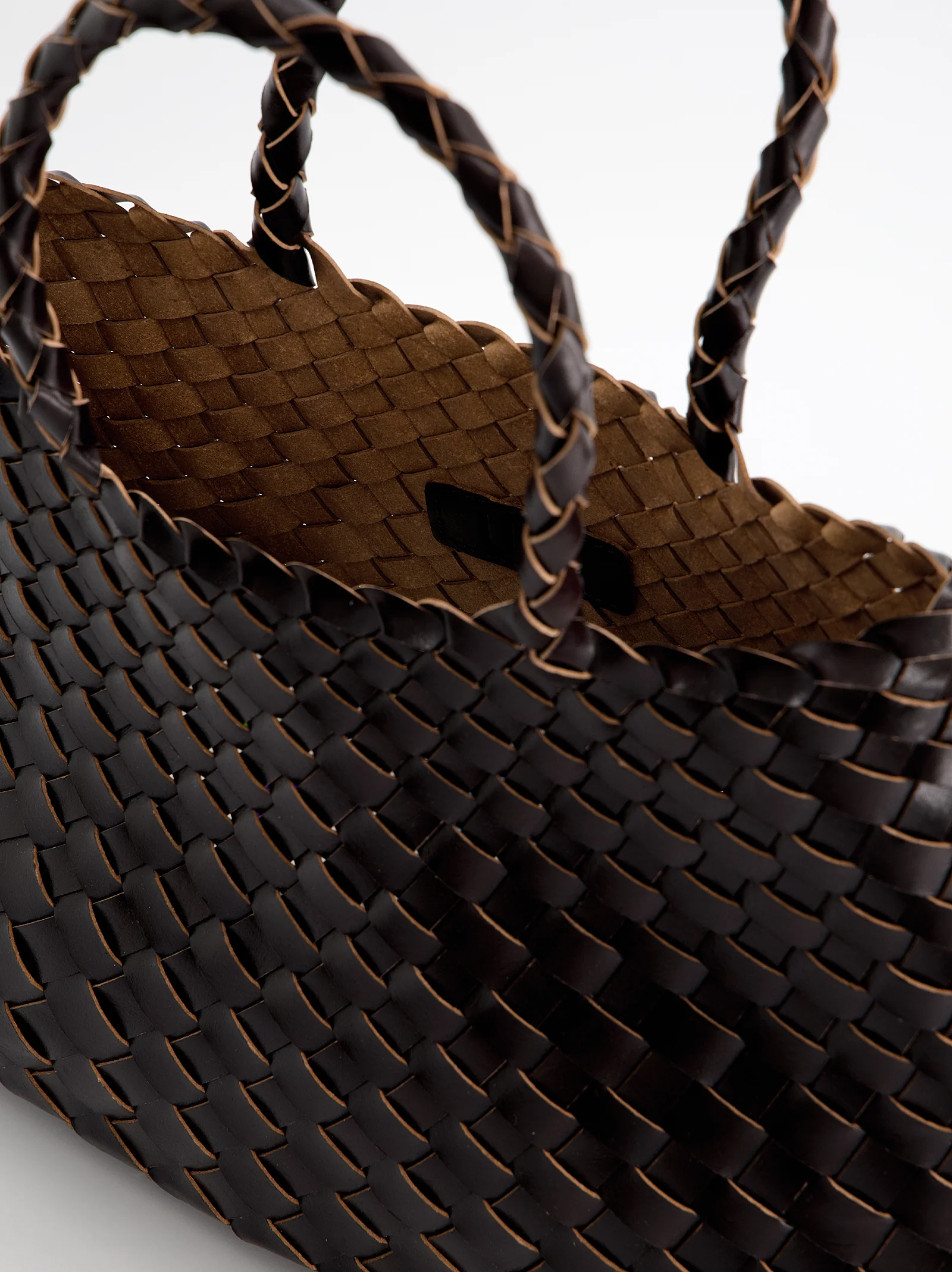 Bolso shopper de piel trenzada - Barrera - Image 2