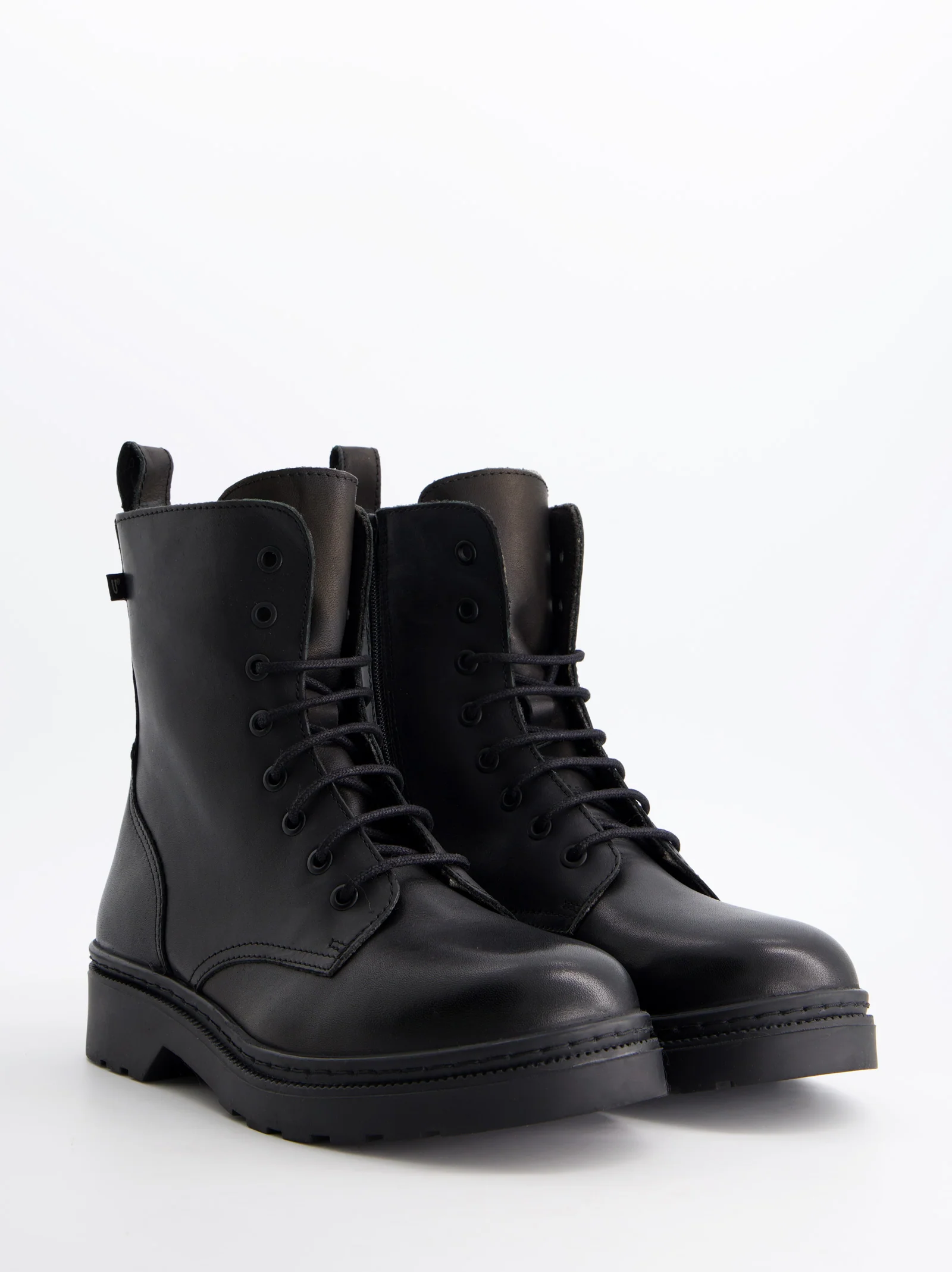Botines militares negros de piel - Fanny - Image 2