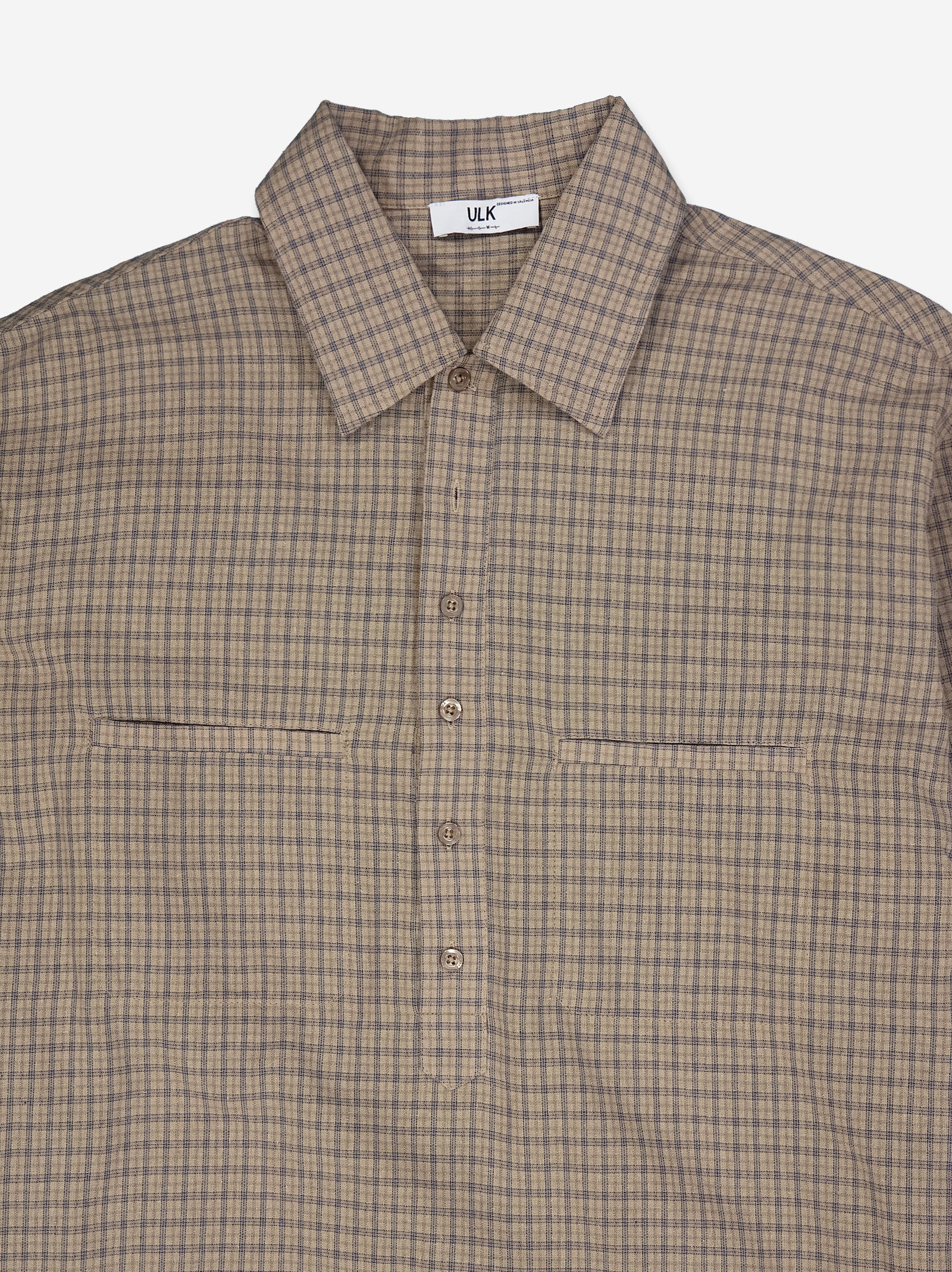 Camisa cuadros media botonadura detalle bolsillos Beto - Image 5