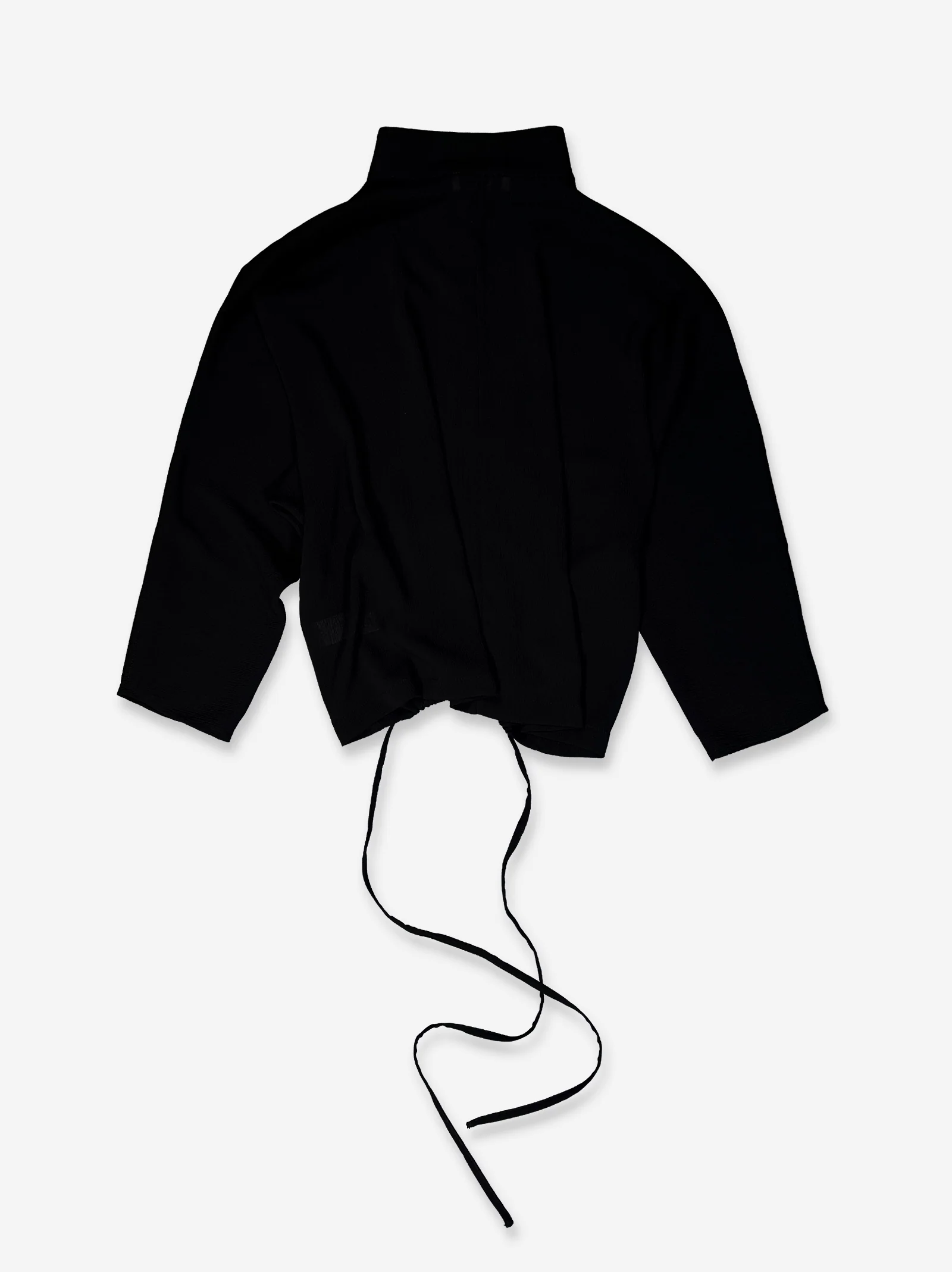 Camisa fluida negra con bajo ajustable - Kaika - Image 3