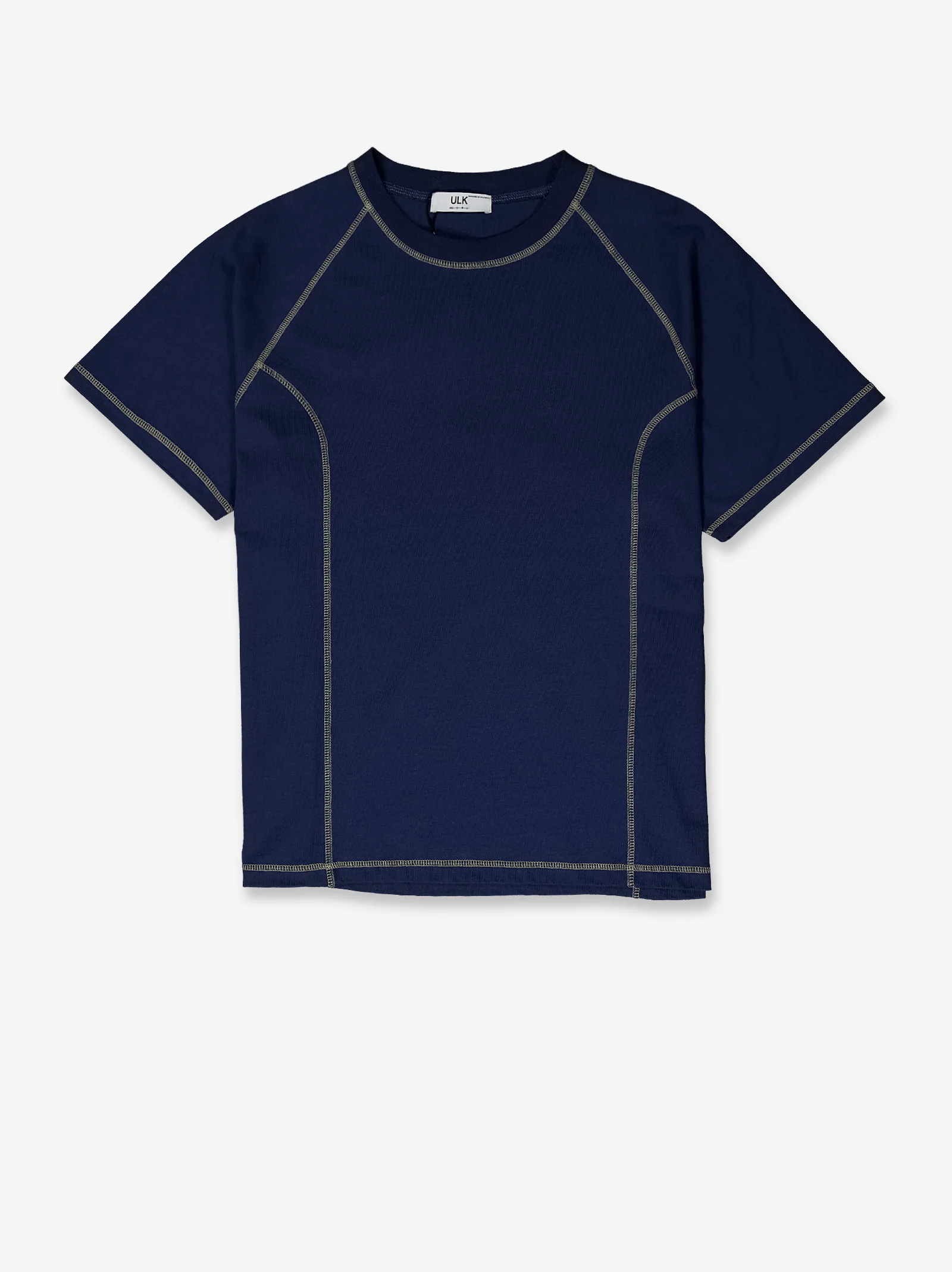 Camiseta azul con costuras vistas en contraste - Pope - Image 2