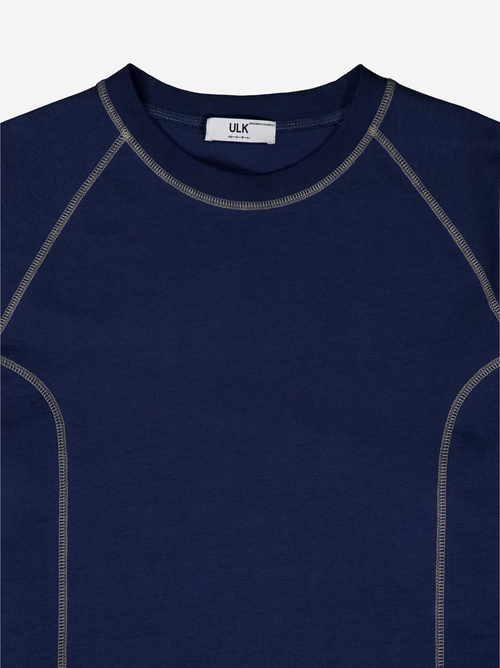 Camiseta azul con costuras vistas en contraste - Pope - Image 3