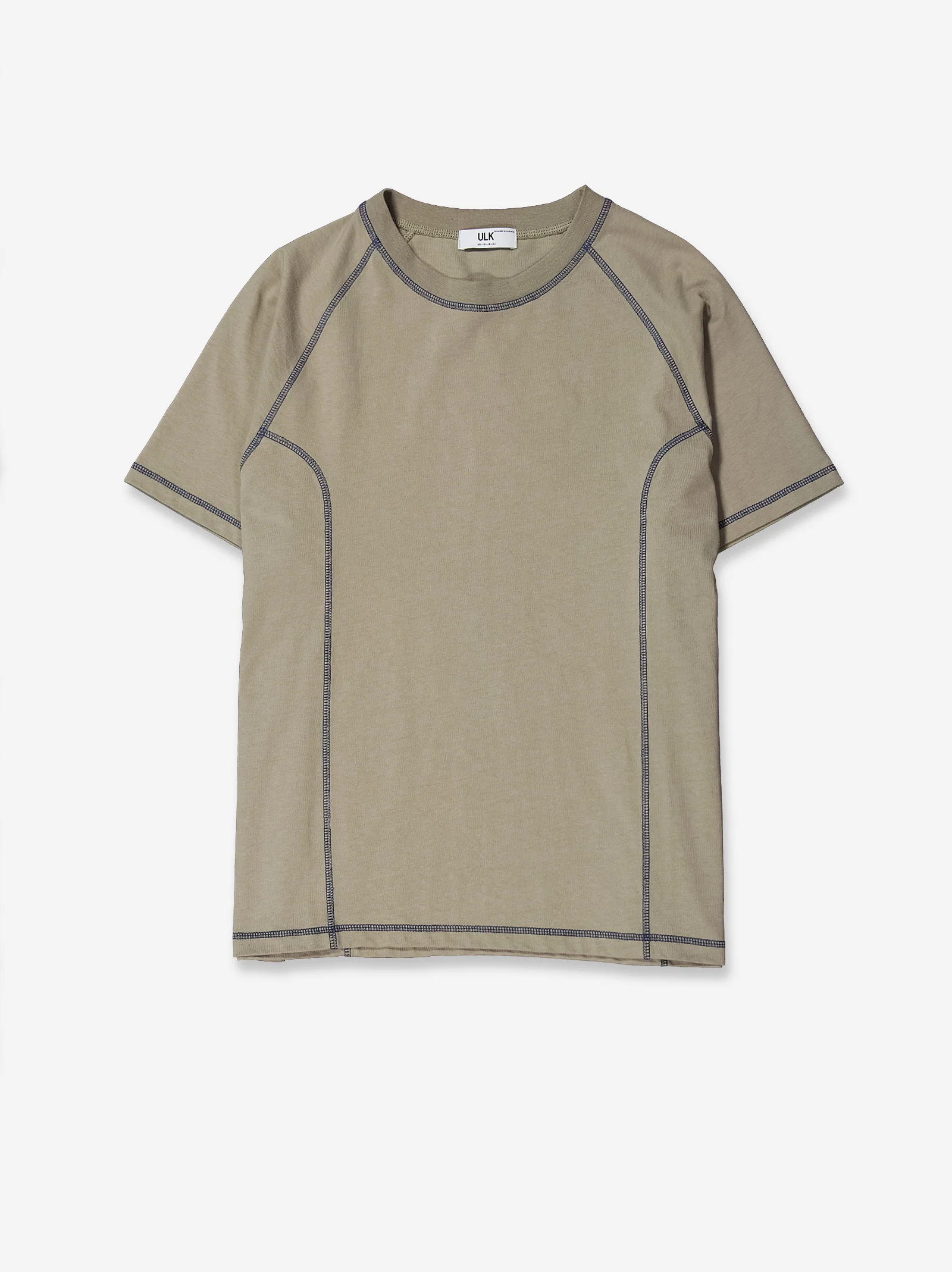 Camiseta beige con costuras vistas en contraste - Pope - Image 2