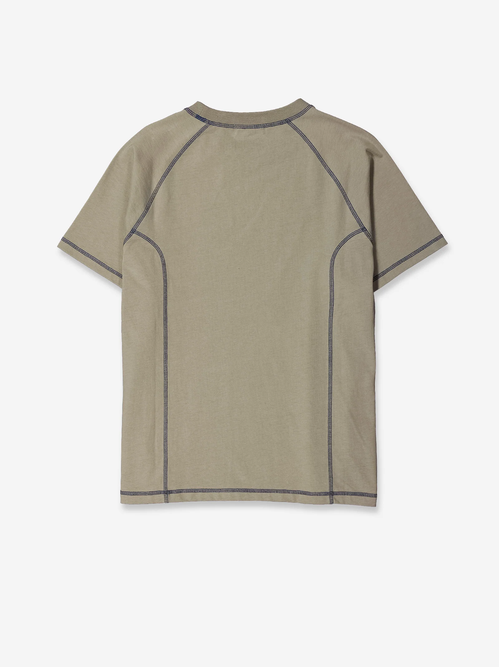 Camiseta beige con costuras vistas en contraste - Pope - Image 4