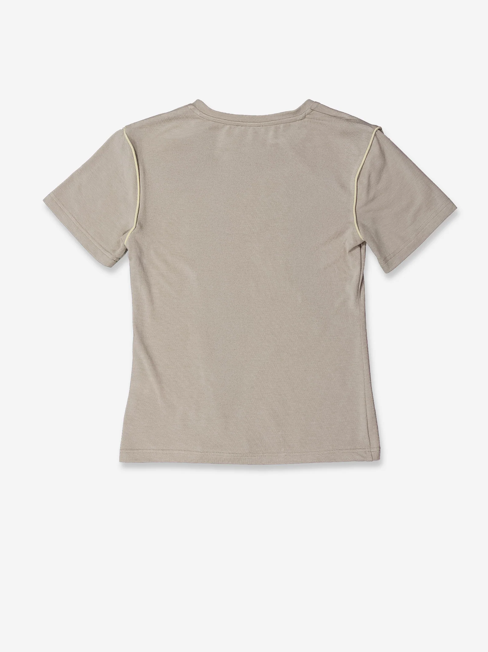 Camiseta beige con detalle de vivos en contraste - Mani - Image 8