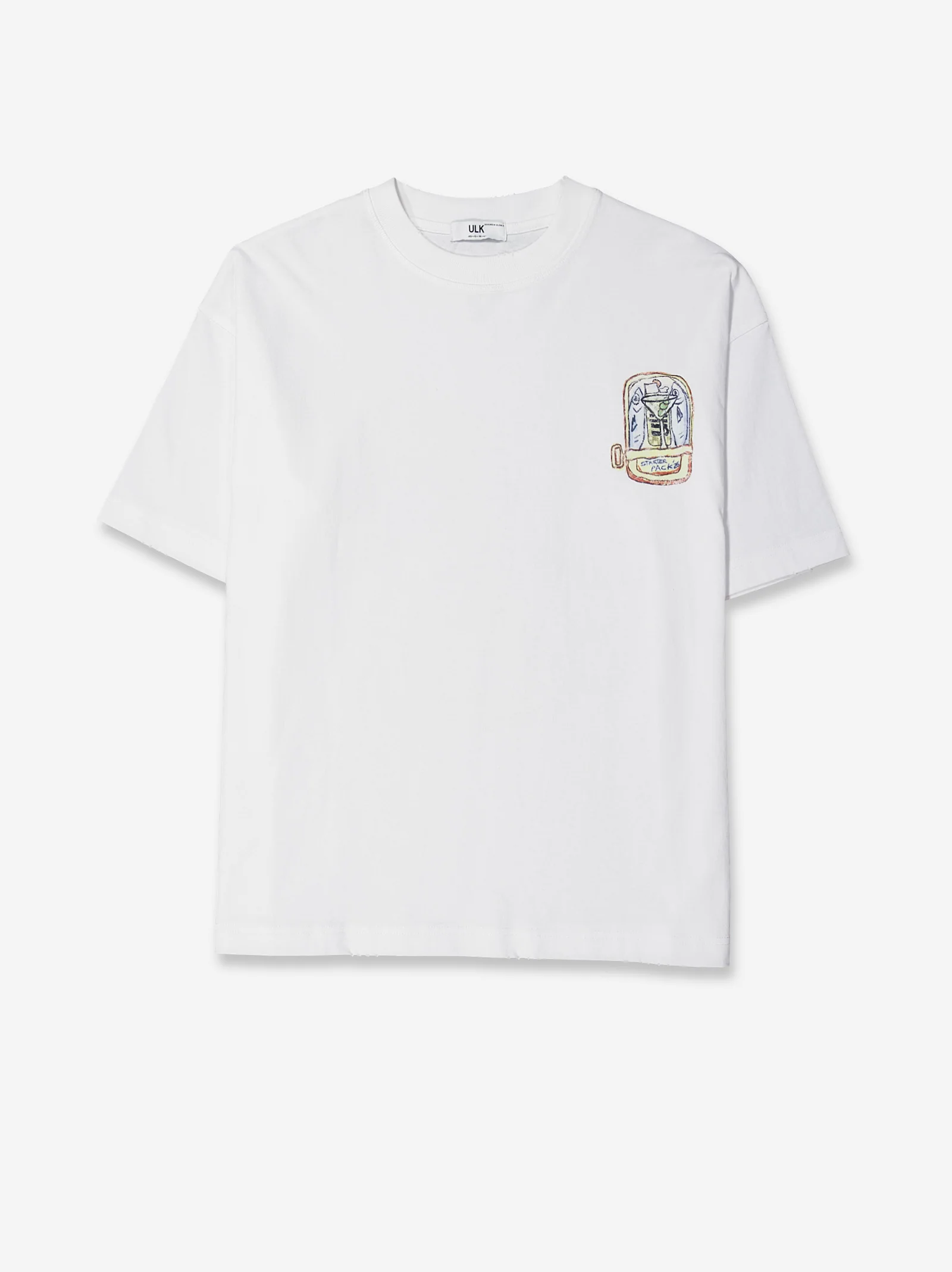 Camiseta blanca con print artístico - Hame - Image 2