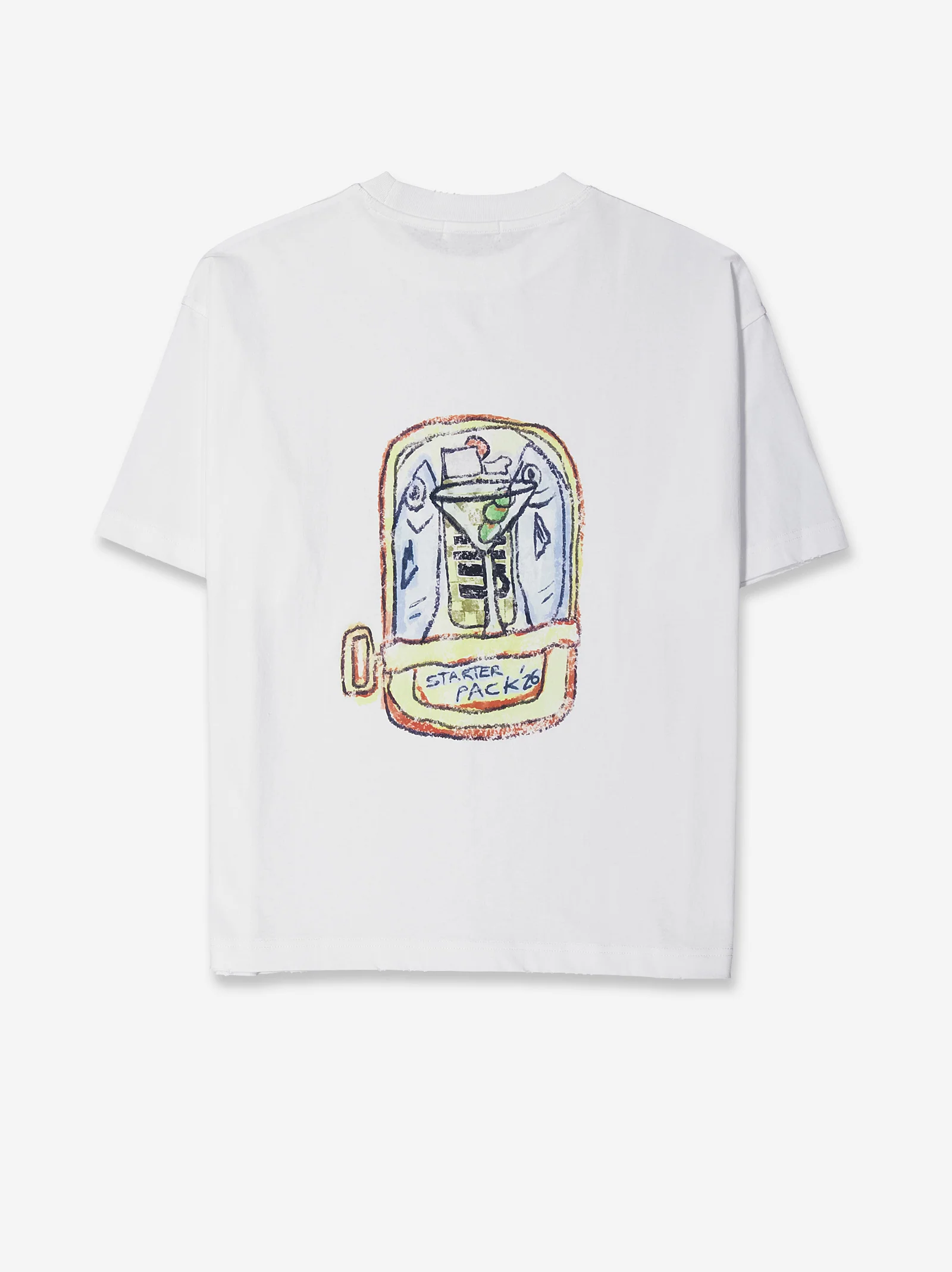 Camiseta blanca con print artístico - Hame - Image 3