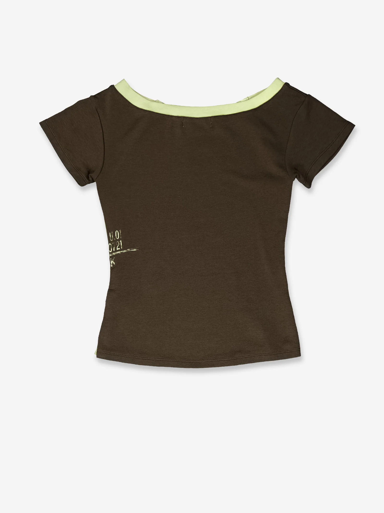 Camiseta caqui con aberturas en contraste - Vita - Image 5