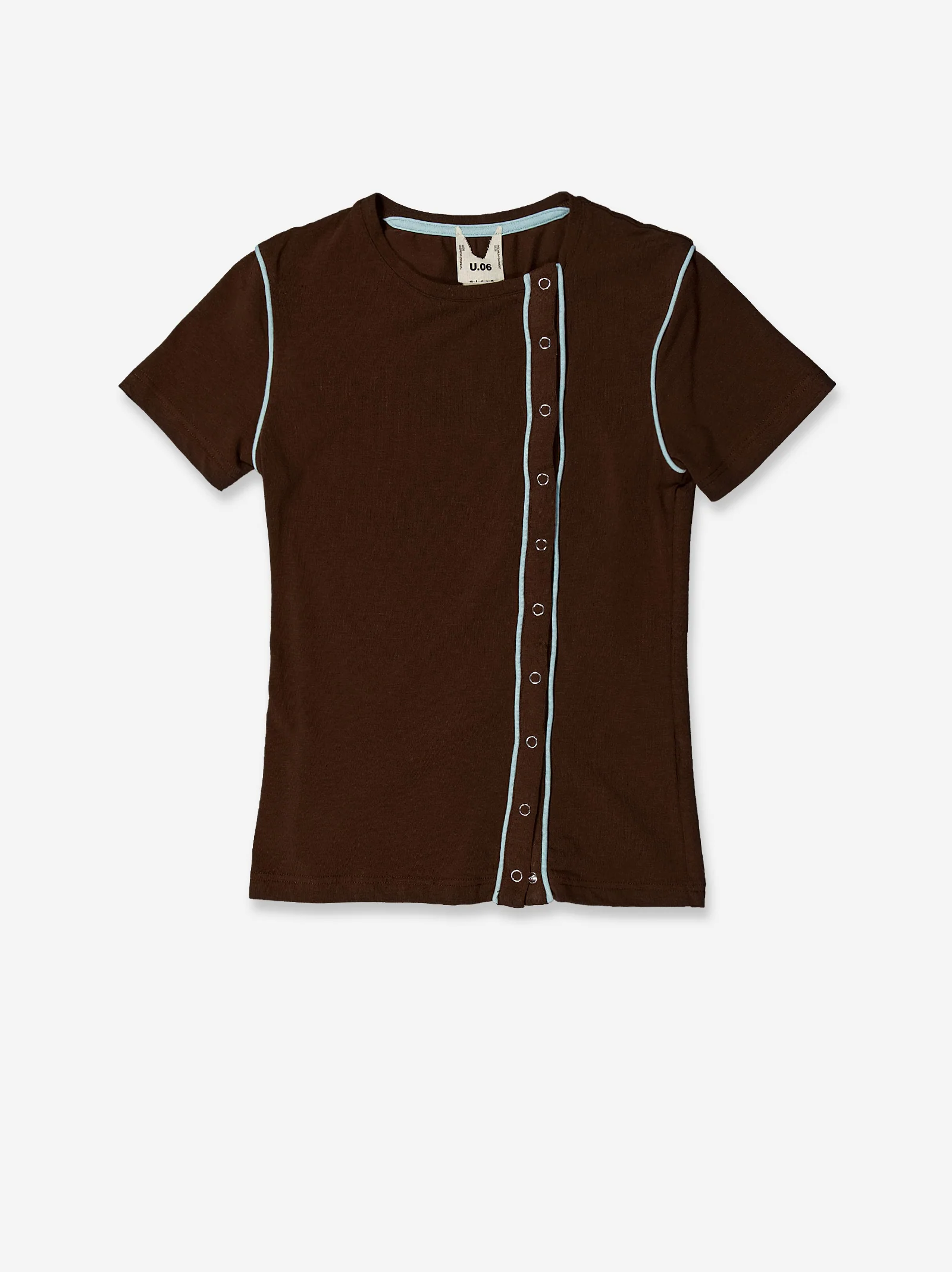 Camiseta marrón con detalle de vivos en contraste - Mani - Image 2
