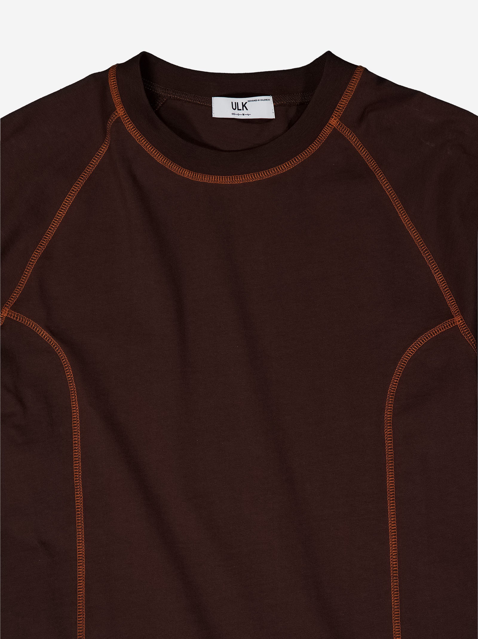 Camiseta técnica marrón con costuras vistas en contraste - Pope - Image 3
