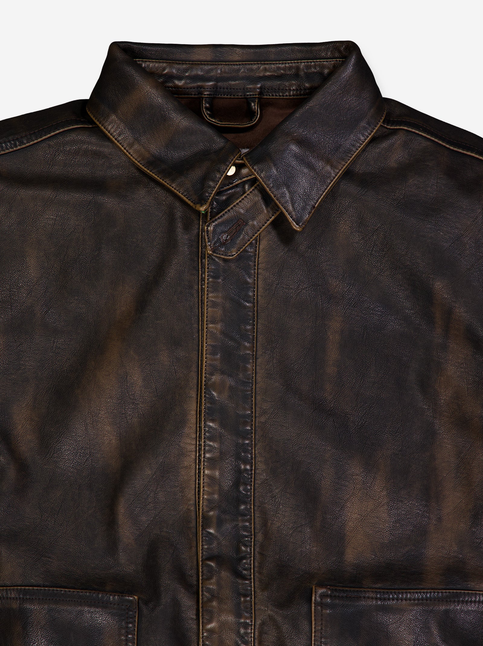 Cazadora bomber desgastada efecto piel - Nilo - Image 3
