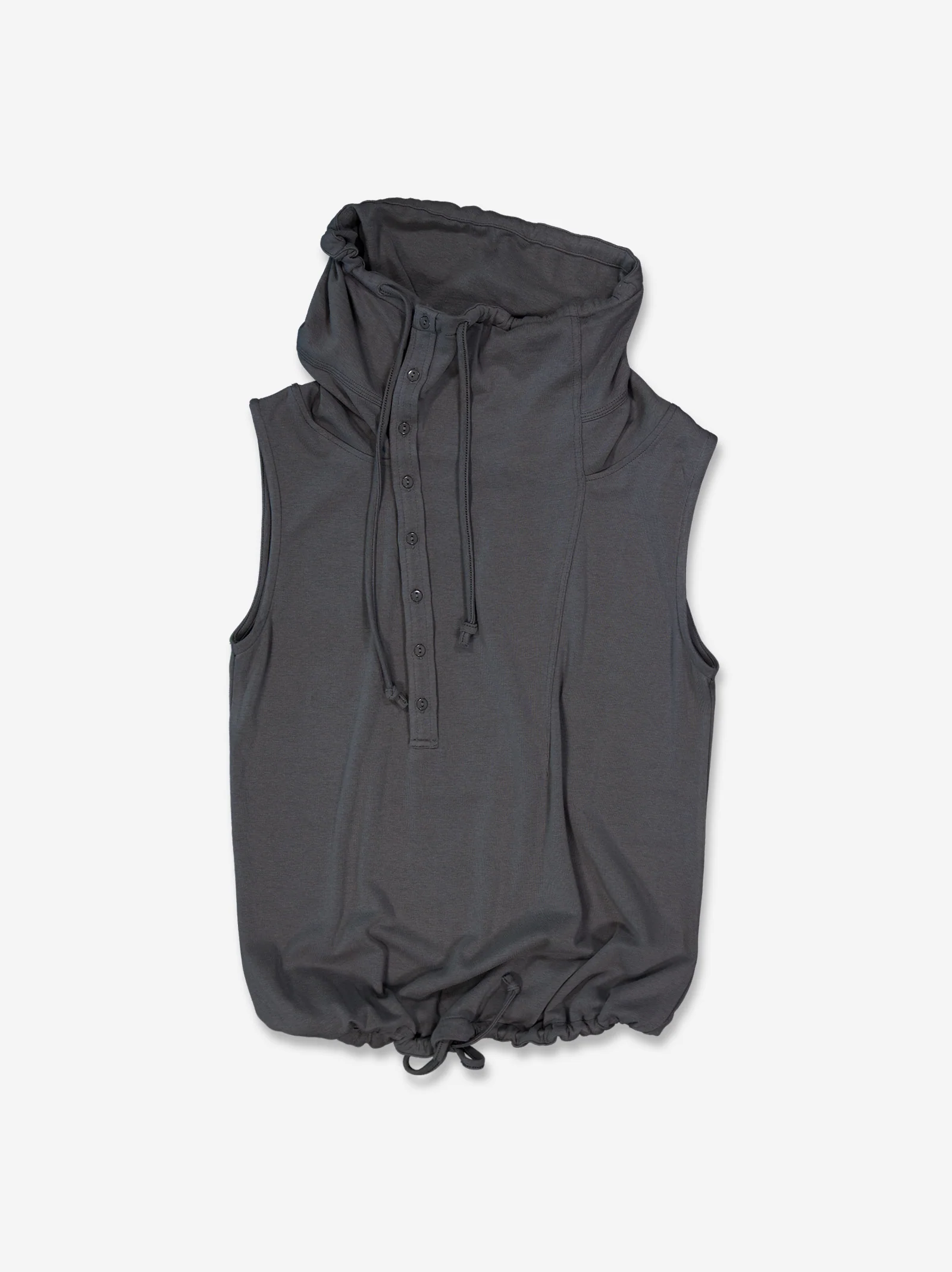 Top con cuello asimétrico y capucha - Dos - Image 3