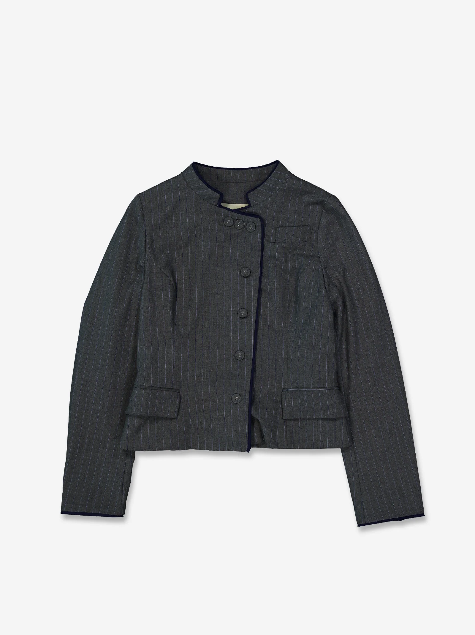 Chaqueta de raya diplomática con vivos Rita - Image 2