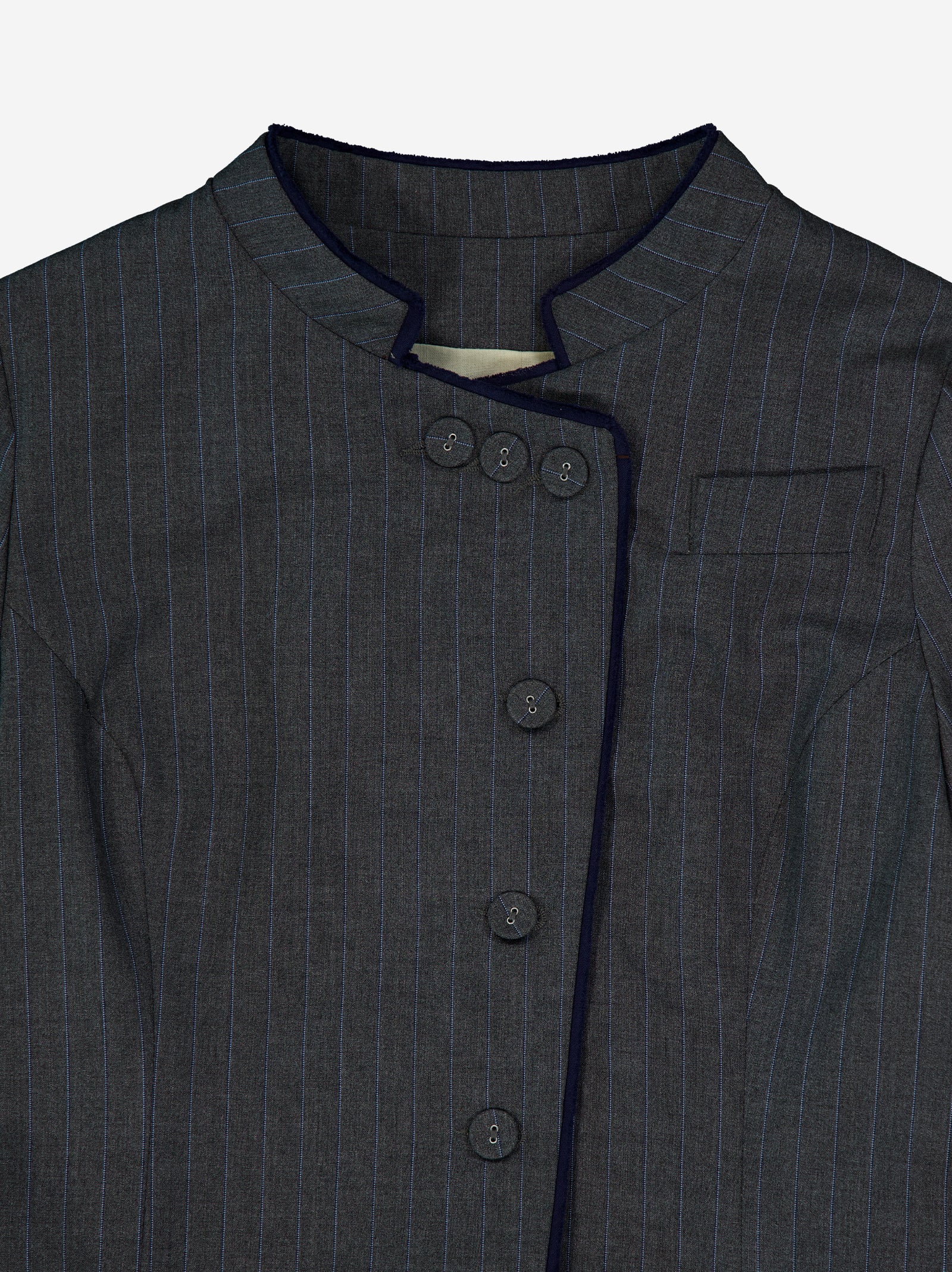 Chaqueta de raya diplomática con vivos Rita - Image 3