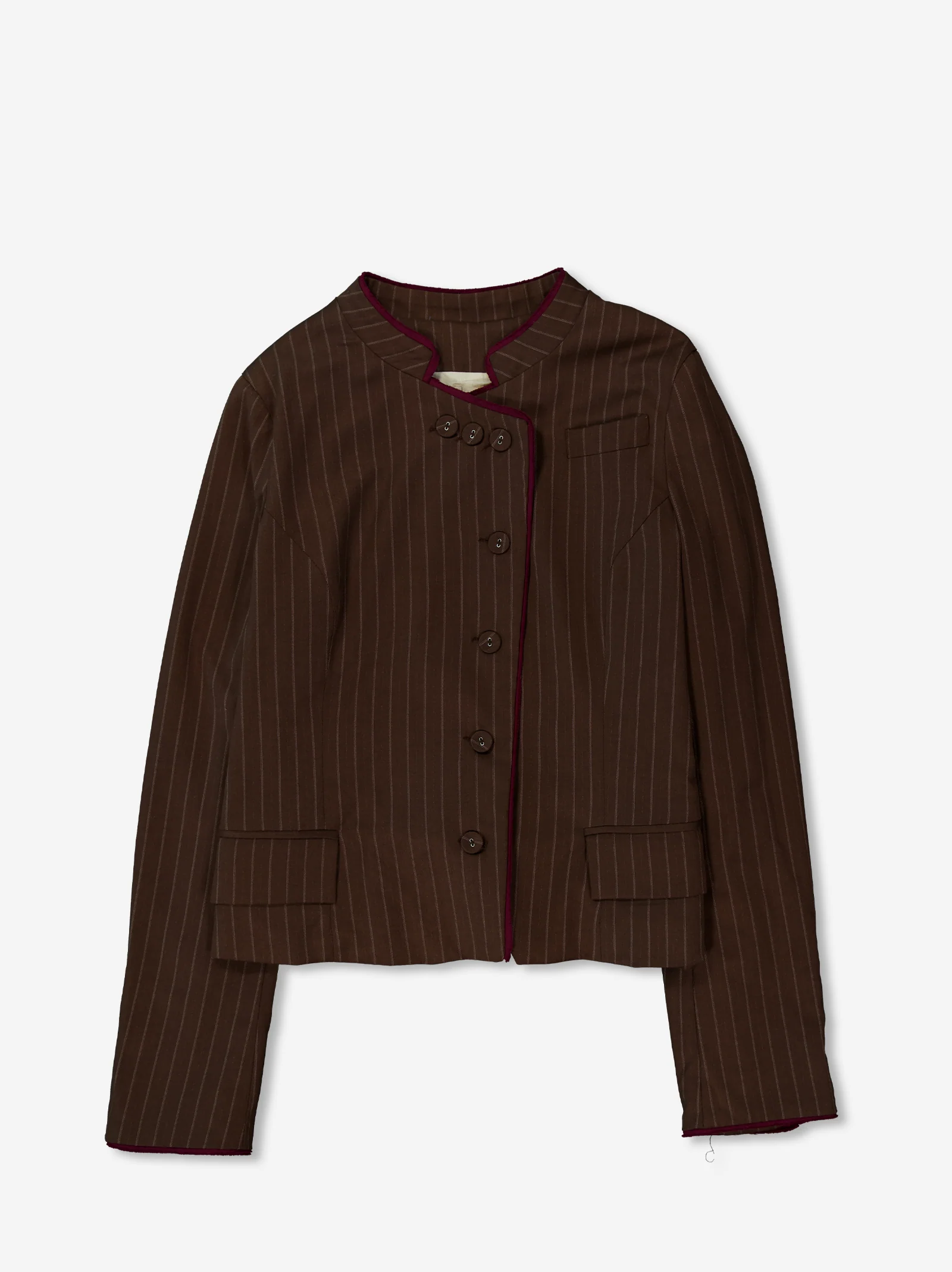 Chaqueta de raya diplomática con vivos Rita - Image 2