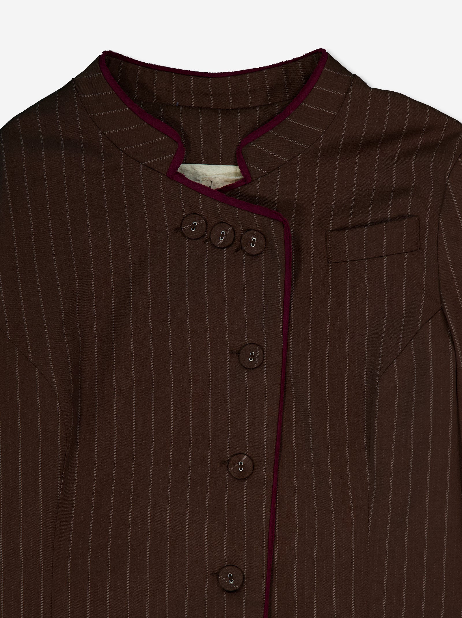 Chaqueta de raya diplomática con vivos Rita - Image 3