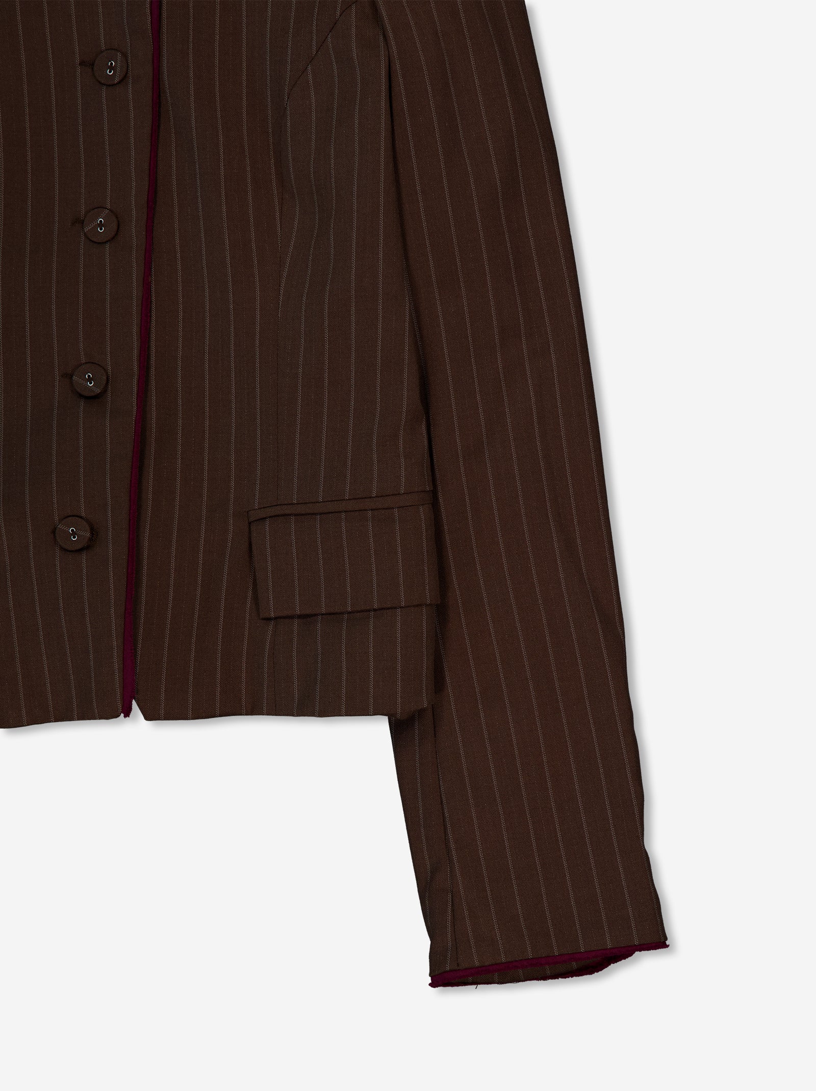 Chaqueta de raya diplomática con vivos Rita - Image 4