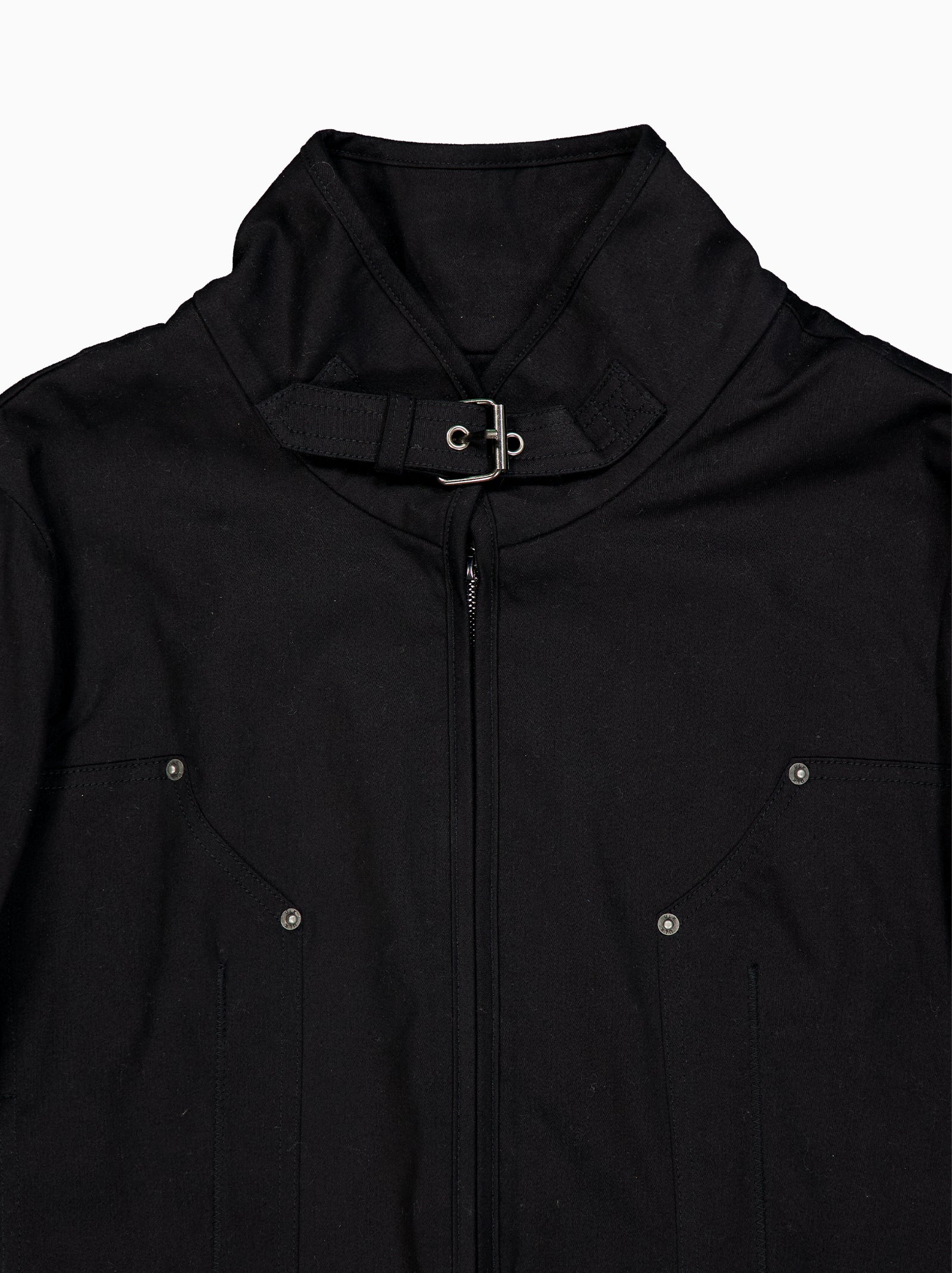 Chaqueta negra utilitaria con ajustes de hebilla - Luz - Image 3