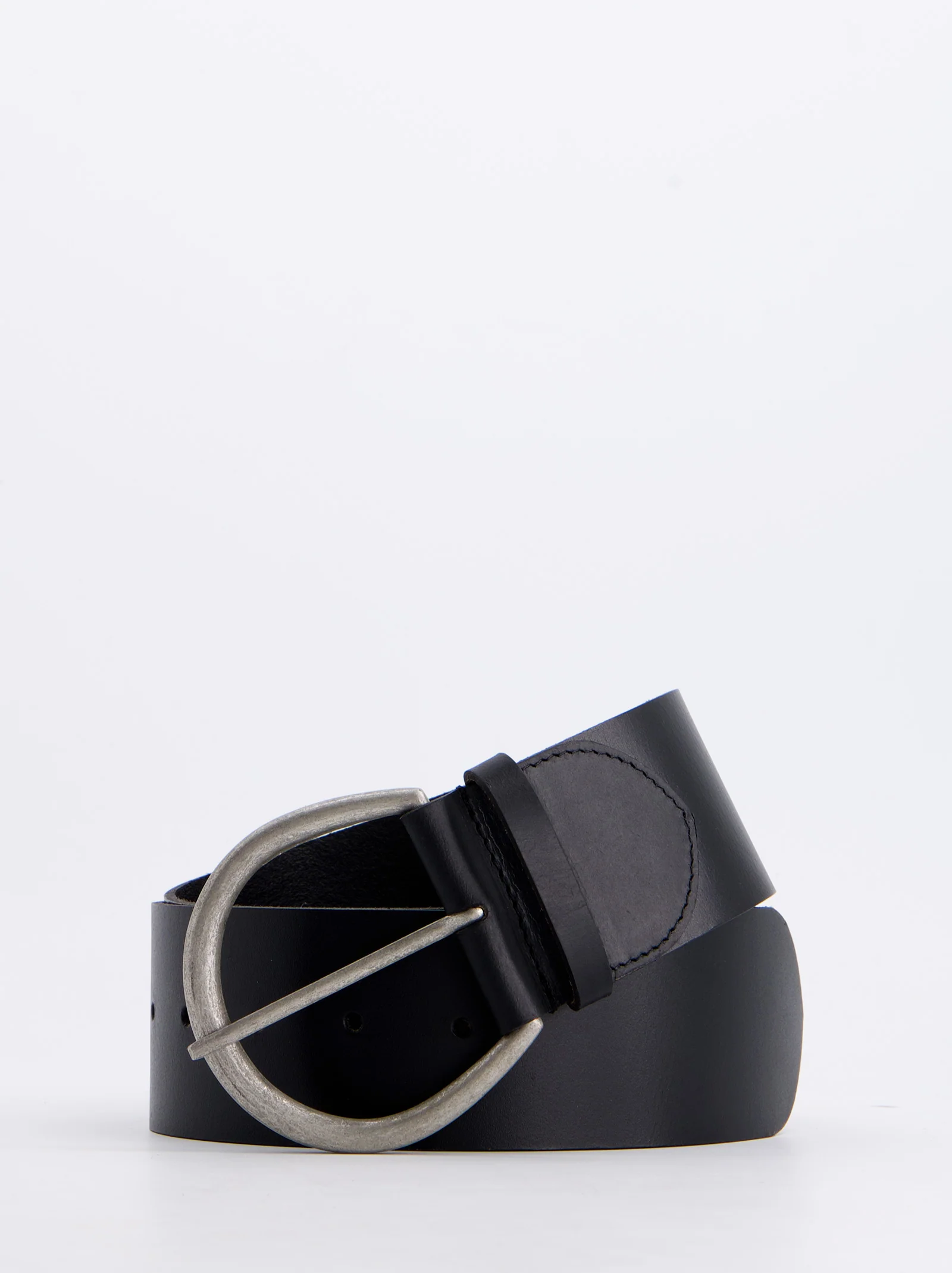 Cinturón De Piel Negro Con Hebilla Metálica - Numa - Image 5