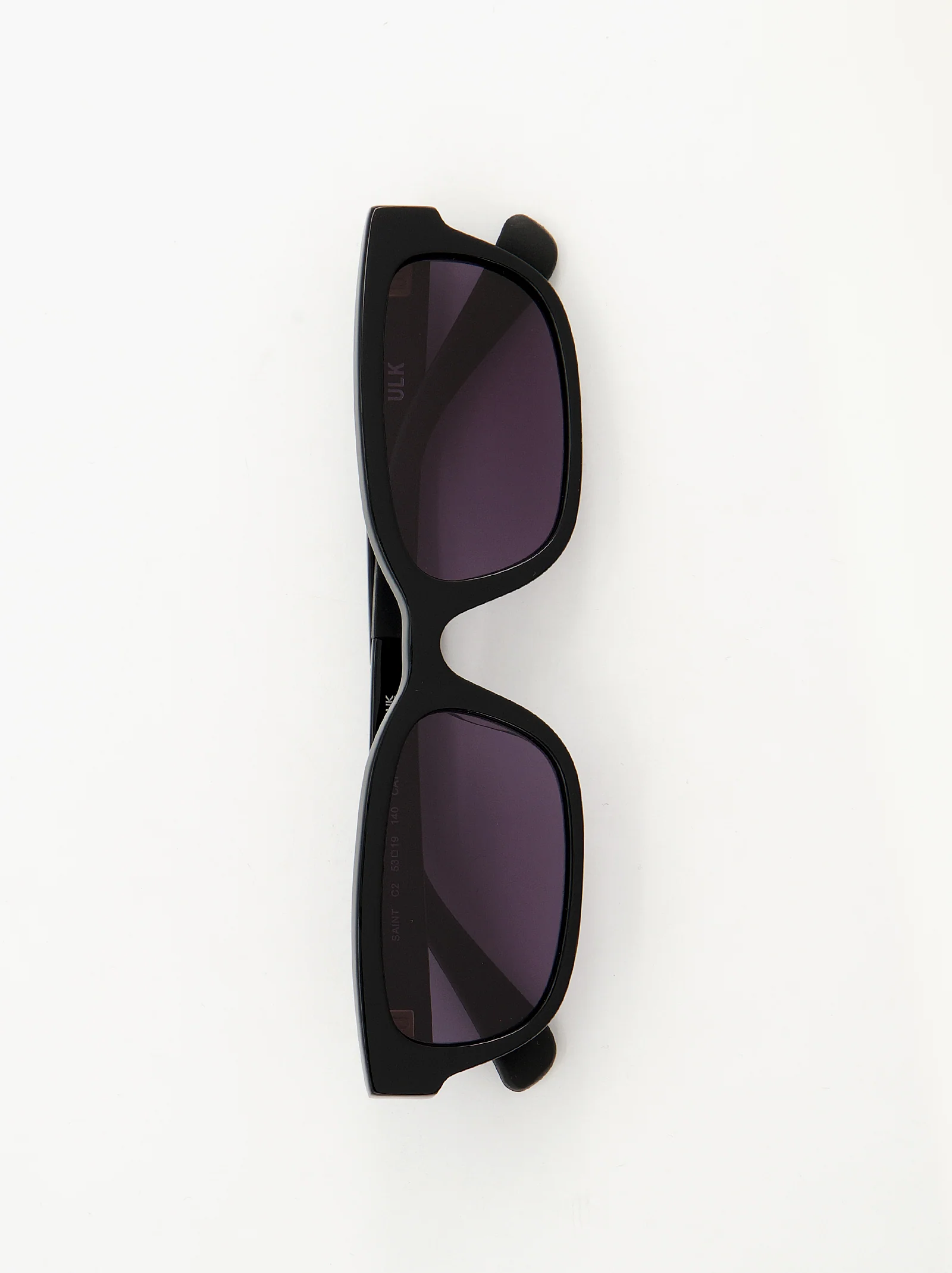 Gafas de sol rectangulares negras con lente violeta - Saint - Image 2