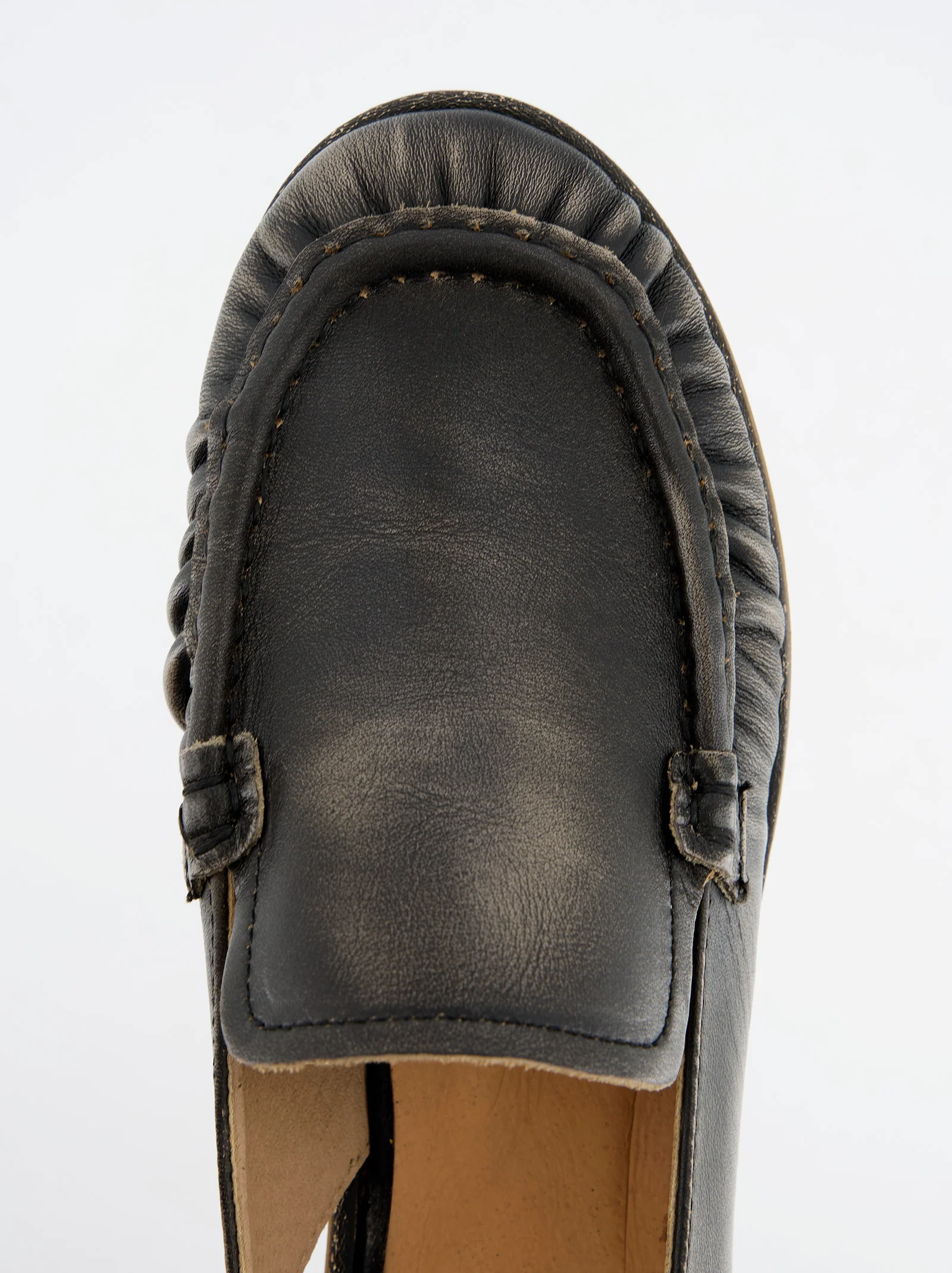 Mocasín Destalonado De Piel Envejecido - Ramyre - Image 3
