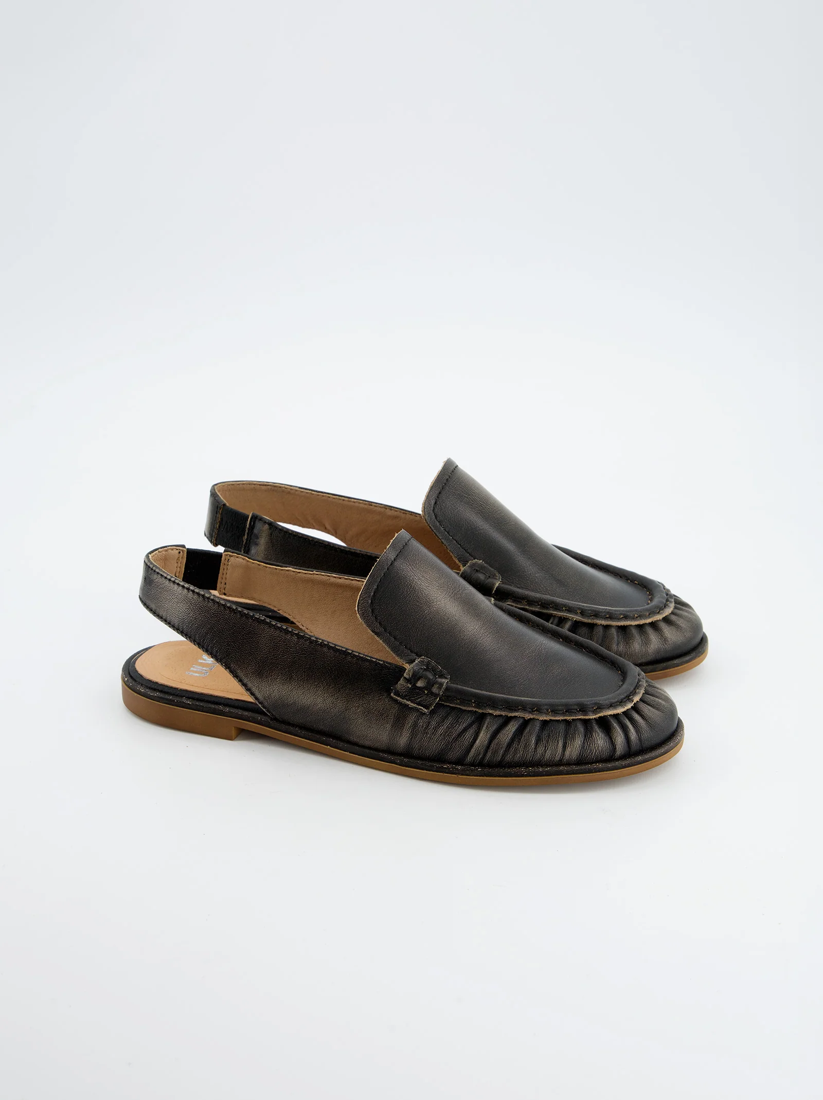 Mocasín Destalonado De Piel Envejecido - Ramyre - Image 4