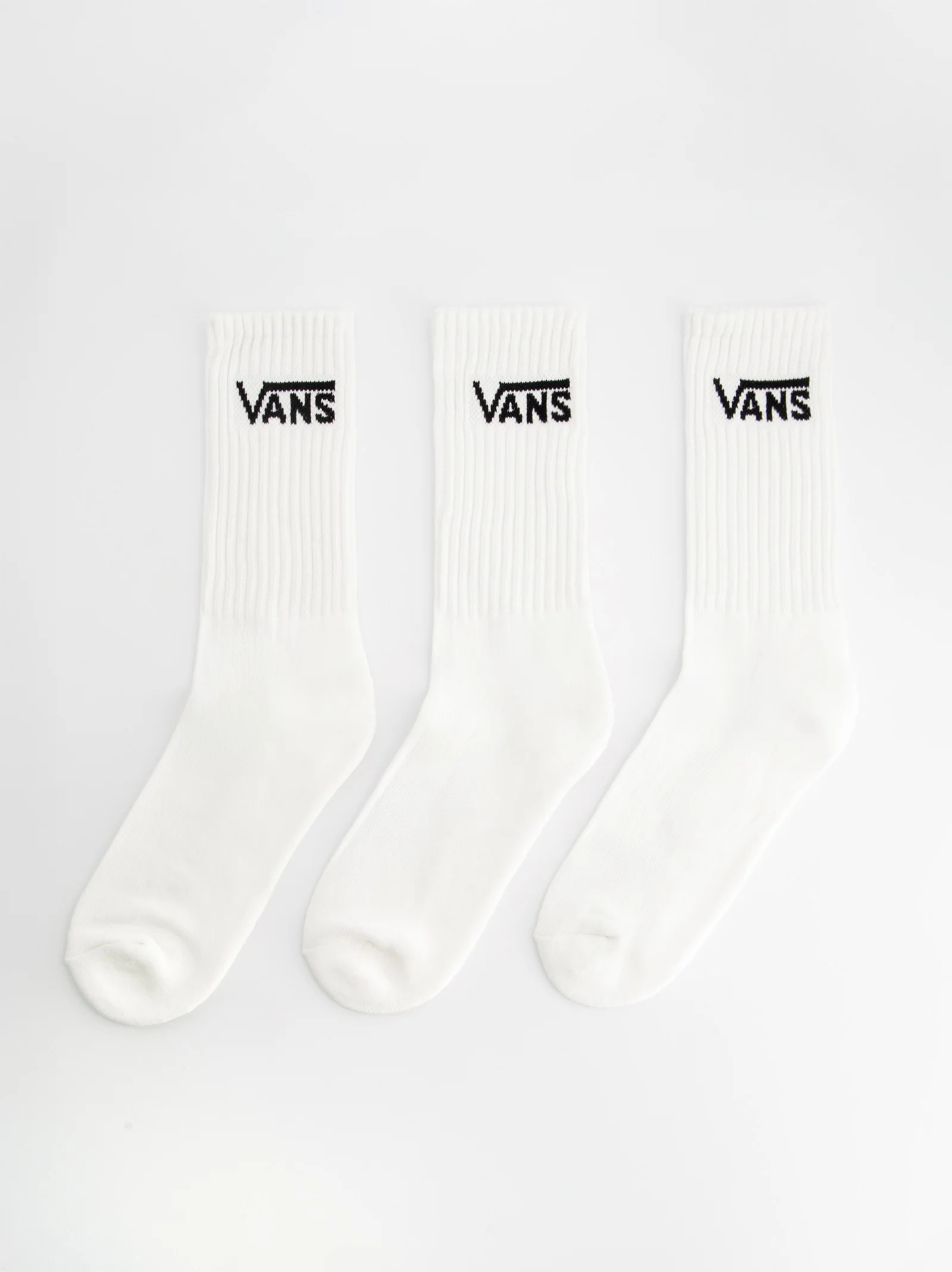 Pack de tres calcetines altos blancos - Vans Classic Crew