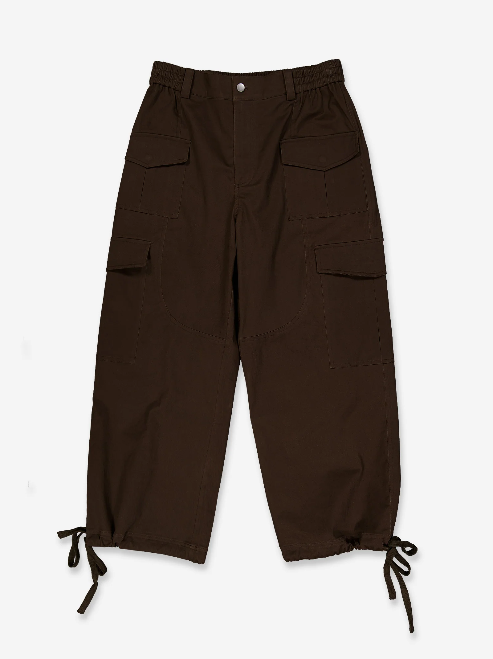 Pantalón cargo marrón con bajo ajustable y bolsillos Breeze - Image 2