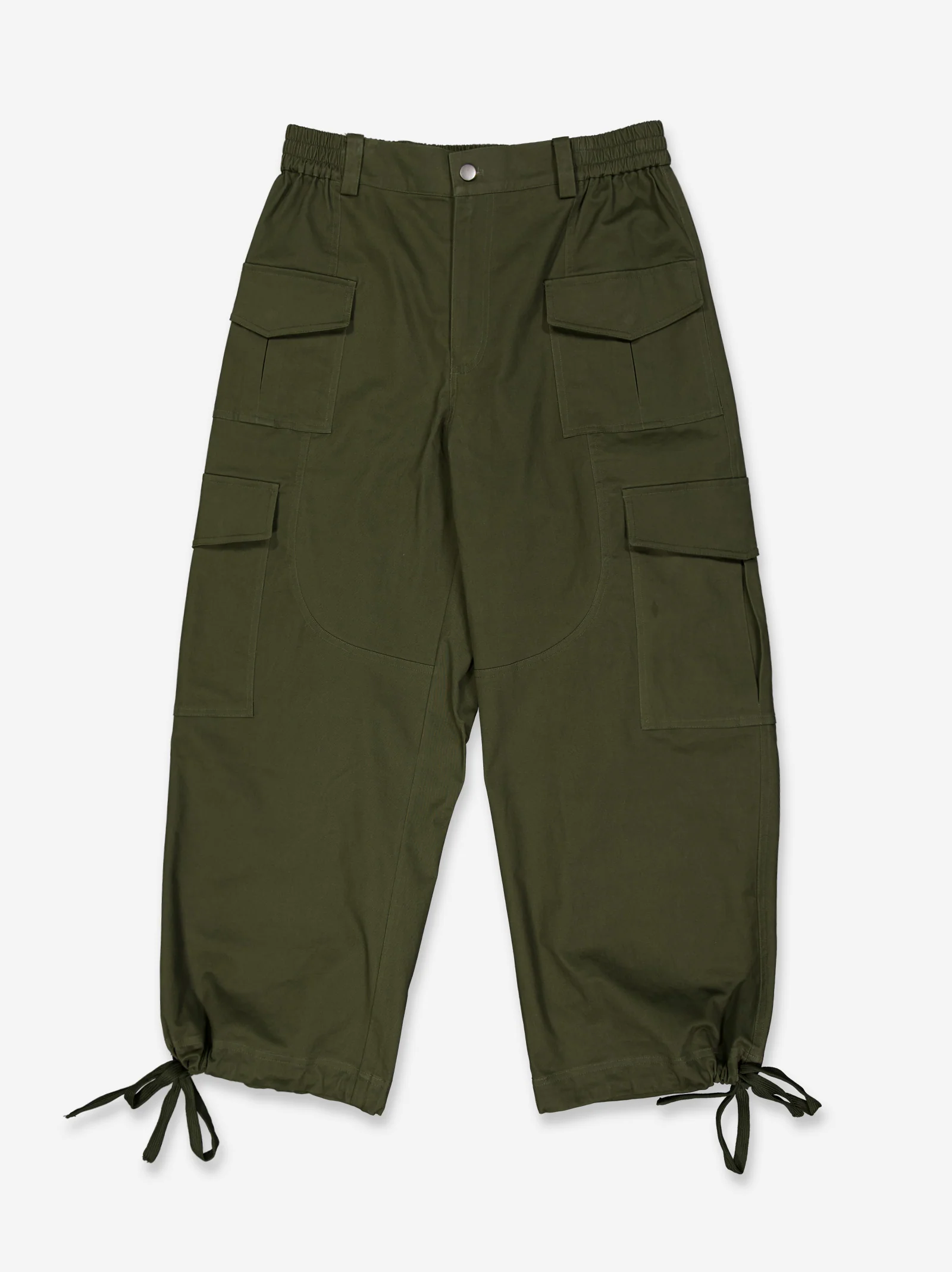 Pantalón cargo verde con bajo ajustable y bolsillos Breeze - Image 2