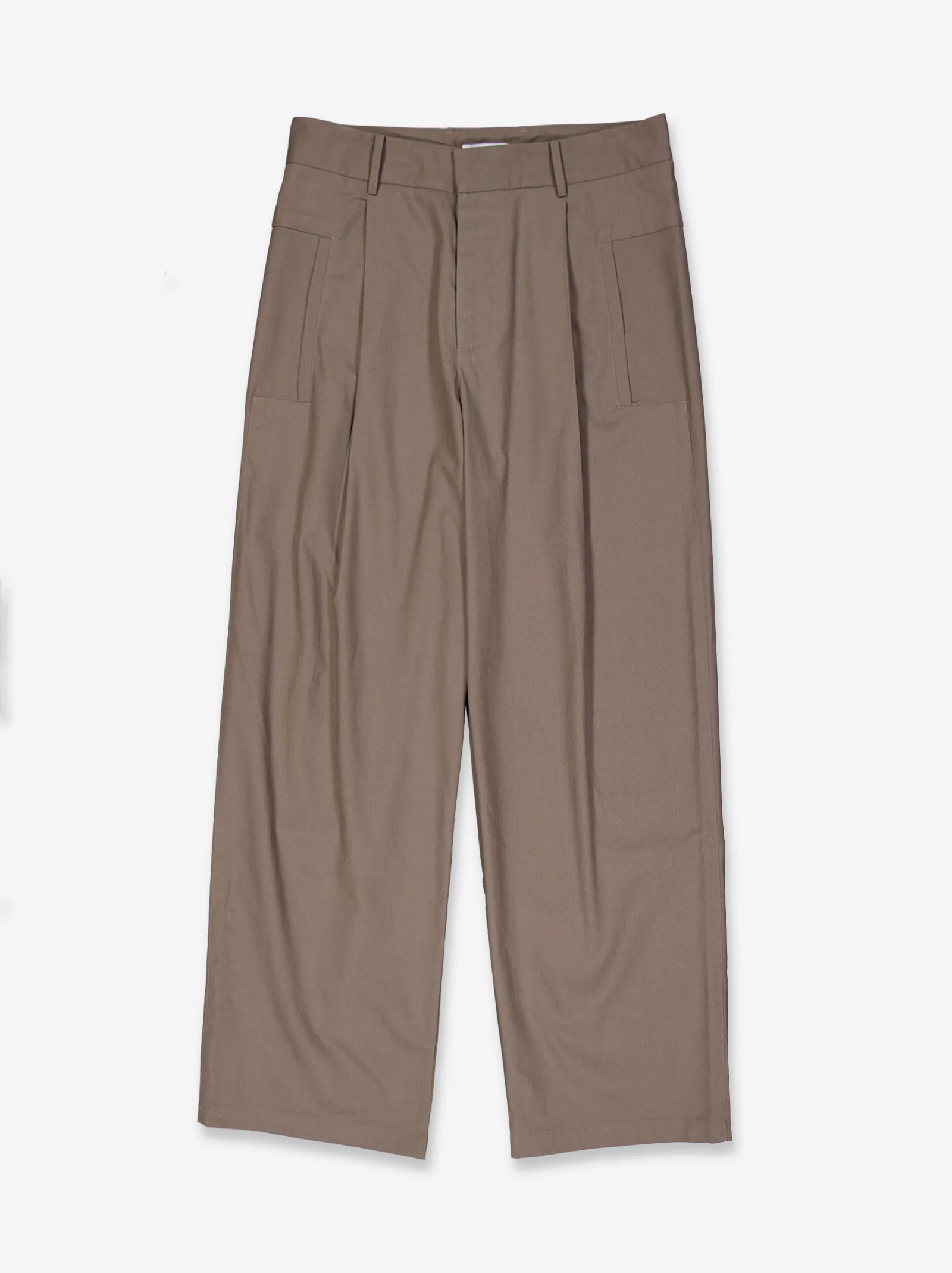 Pantalón fluido marrón bolsillo cuadrado Bobu - Image 4