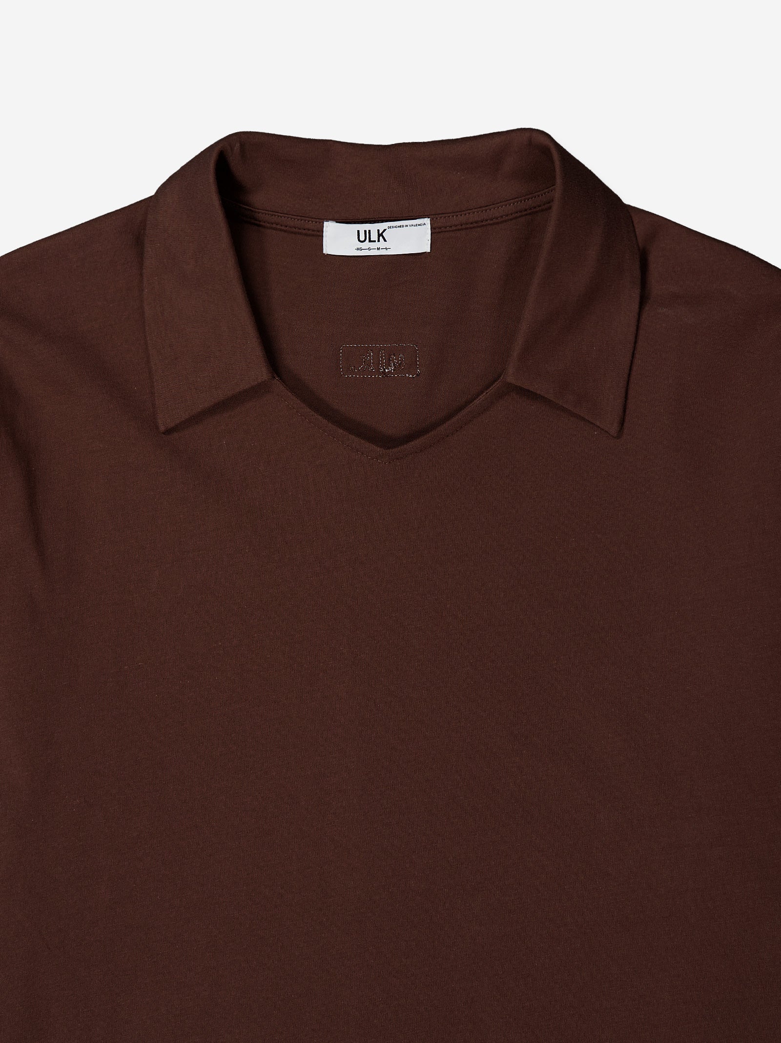 Polo marrón de manga corta detalle cuello - Inpol - Image 3
