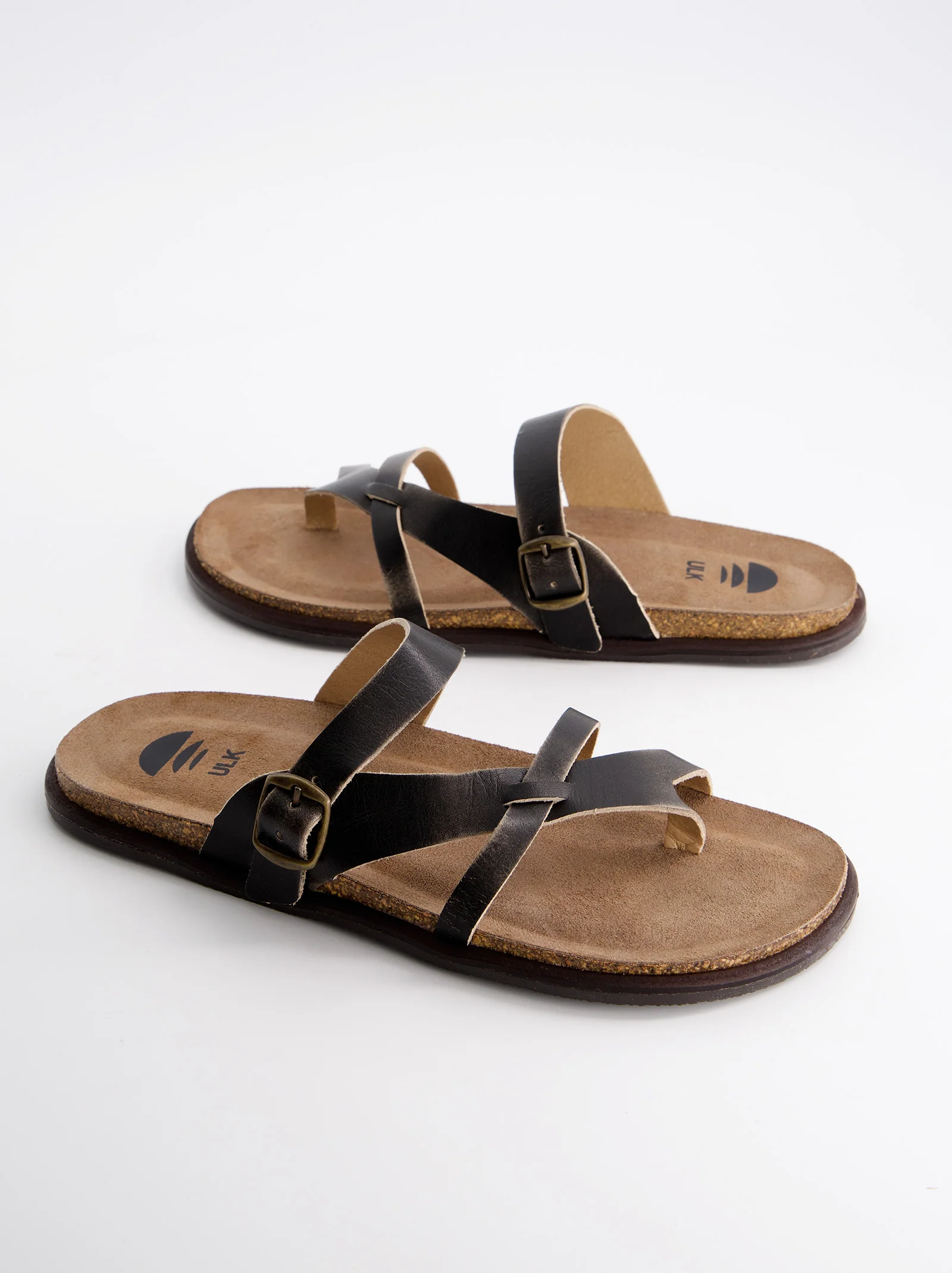 Sandalias De Piel Color Marrón De Tiras Cruzadas - Krabi