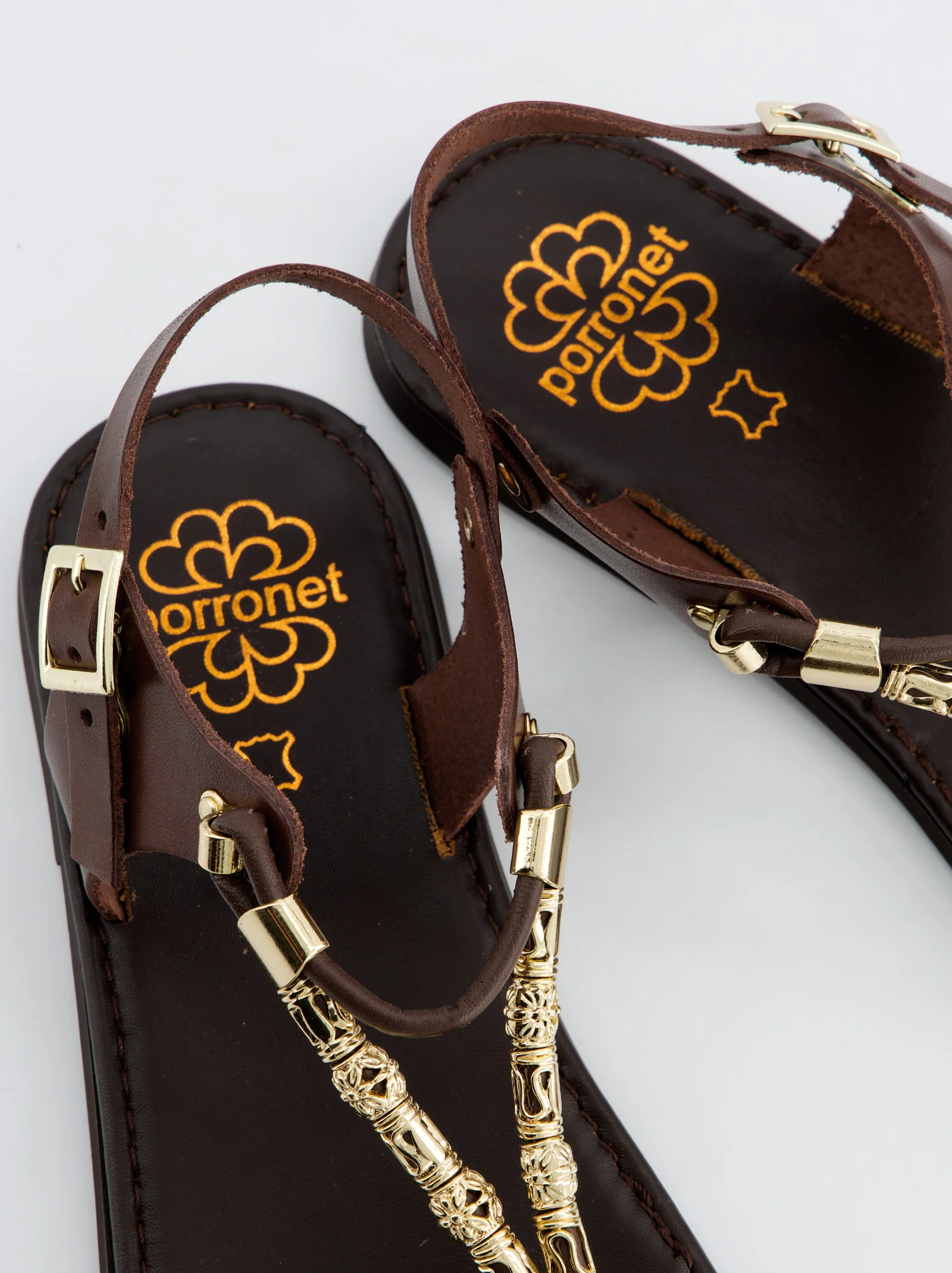 Sandalias De Piel Con Detalle Metálico - Porronet - Image 3