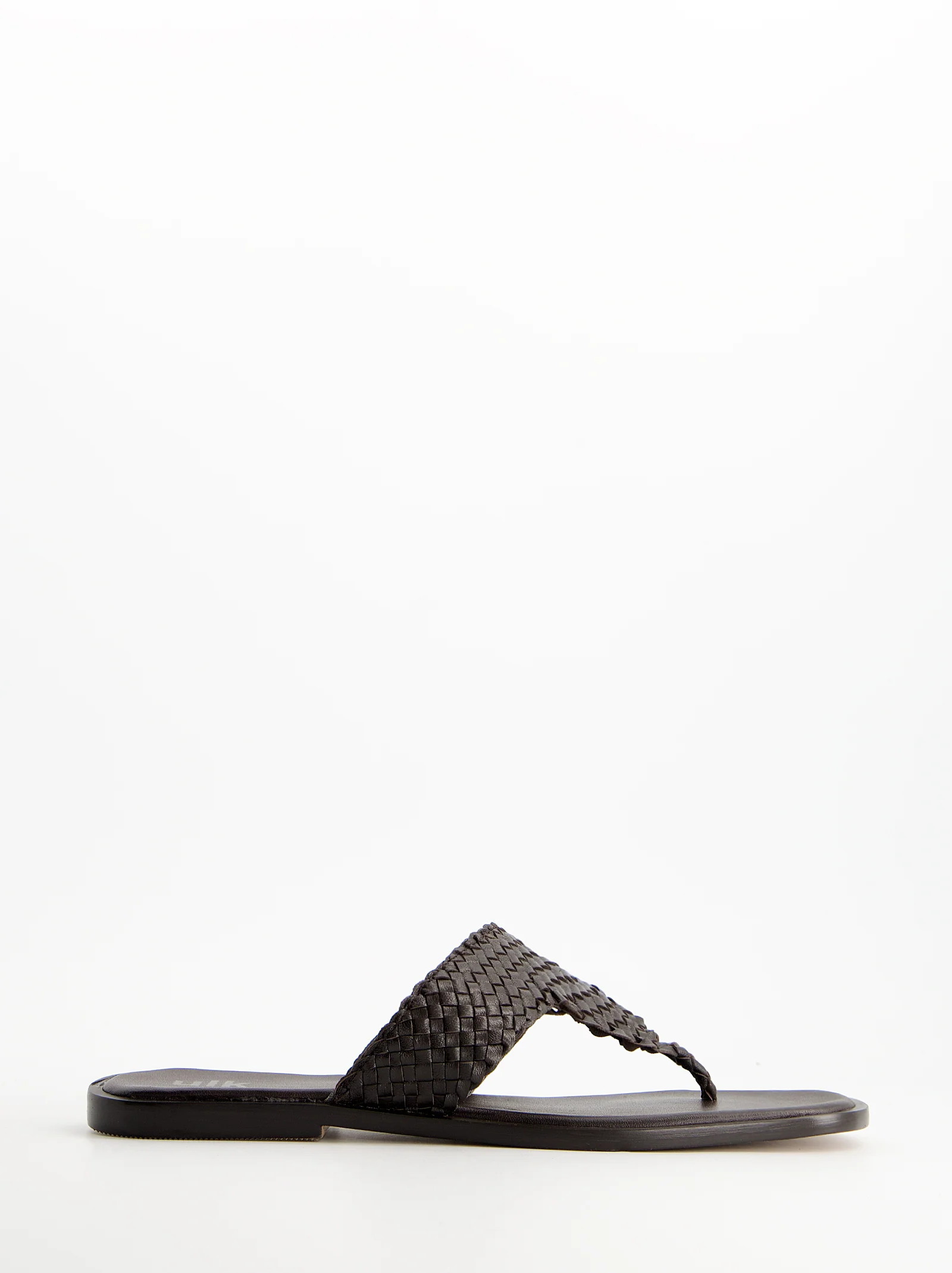 Sandalia thong de piel trenzada - Castor - Image 3