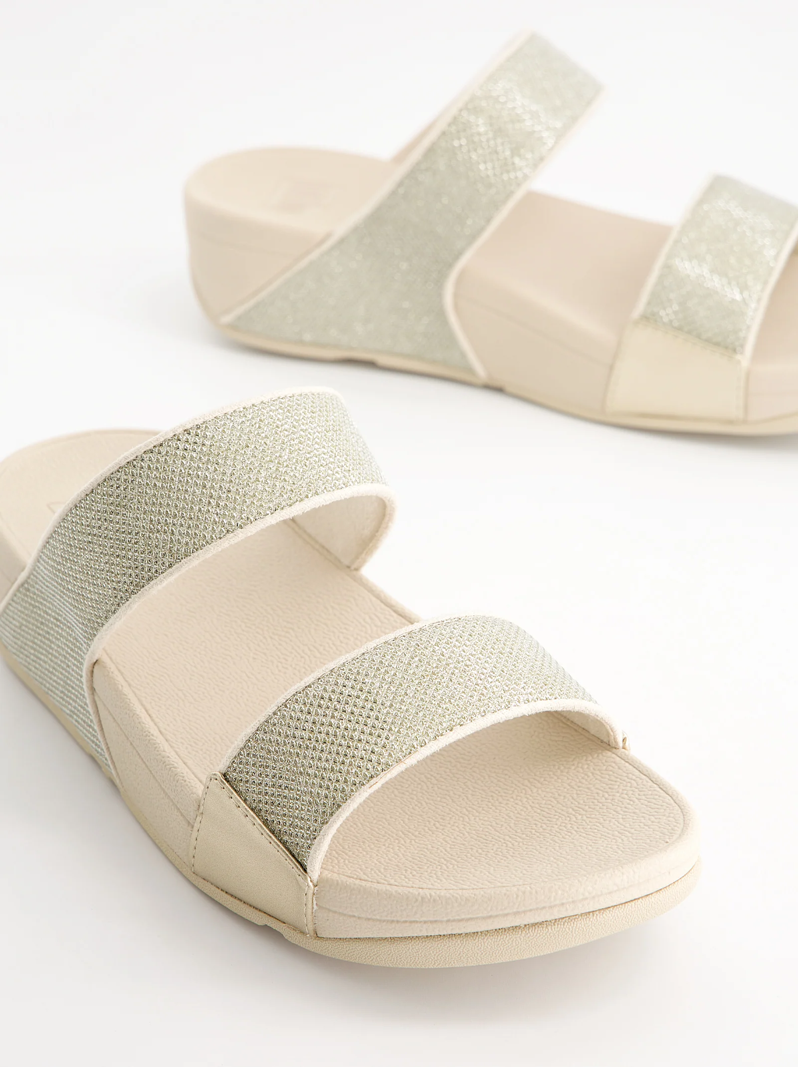 Sandalias de doble tira acabado glitter - Fitflop Lulu Shimmerglitz - Image 2