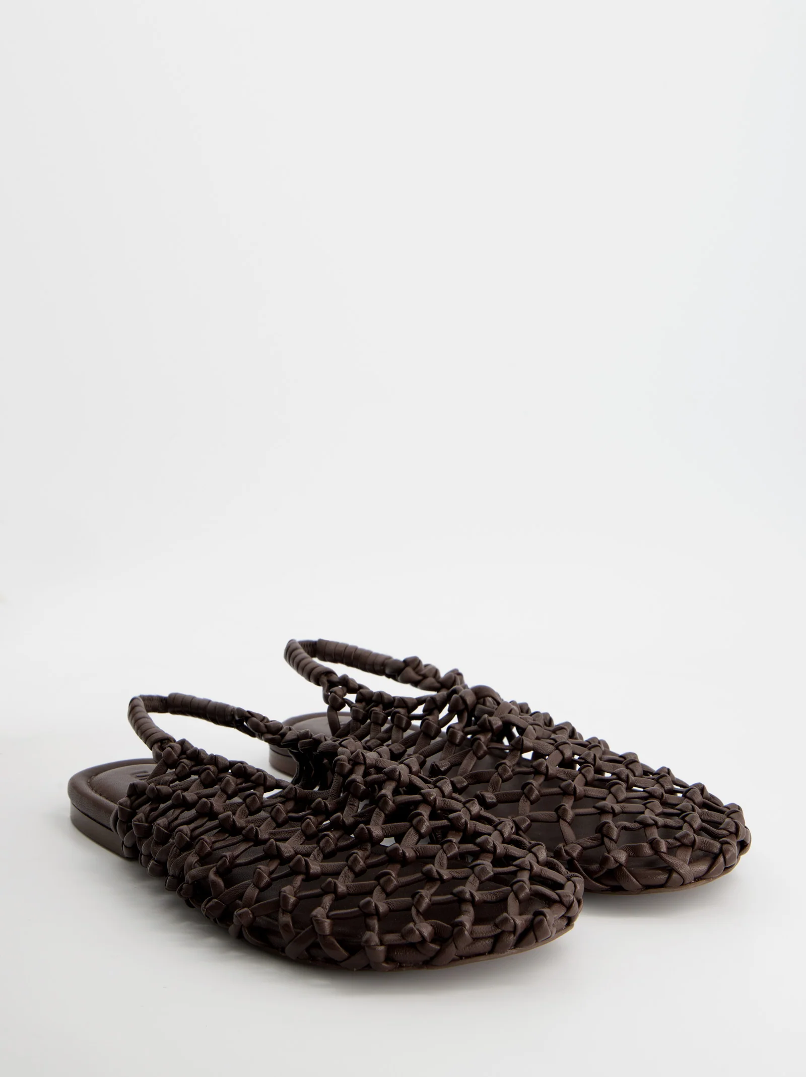 Sandalias de piel trenzada marrones - Thunder - Image 4