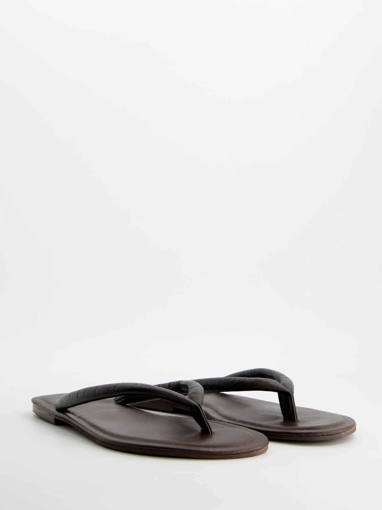 Sandalias marrones de piel - Nude - Image 5