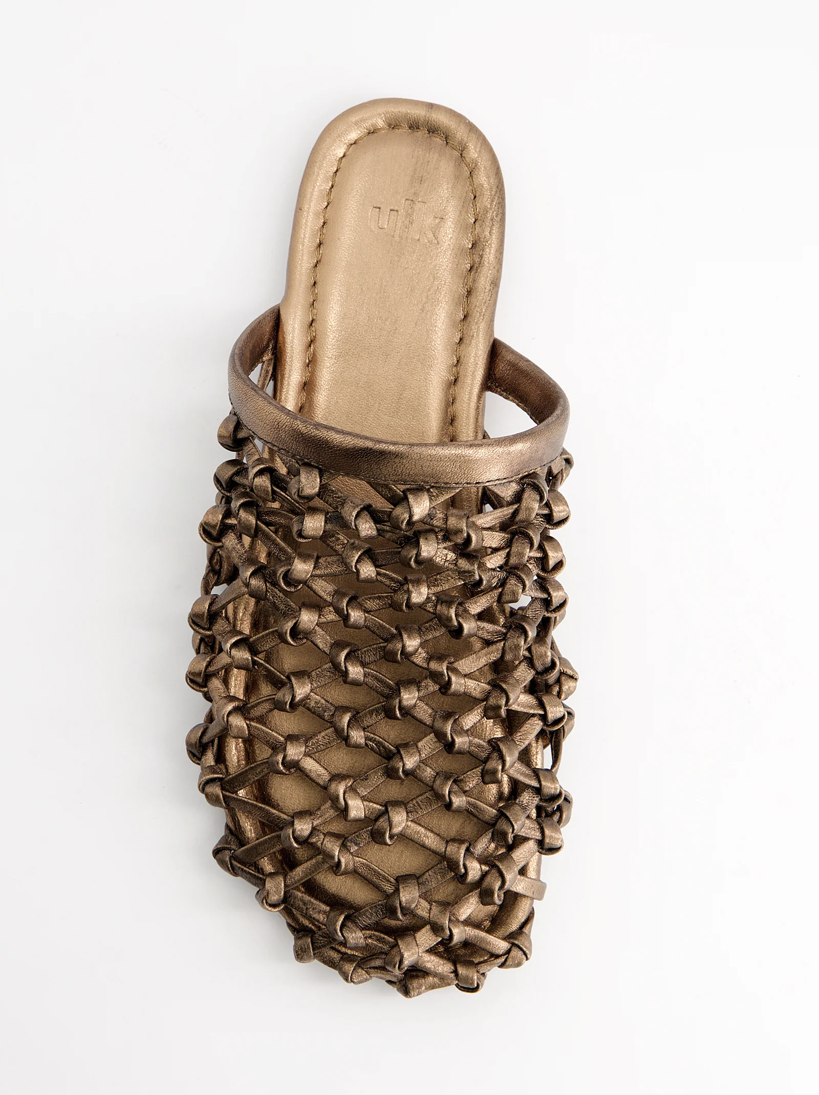Sandalias mule trenzadas efecto bronce - Siena