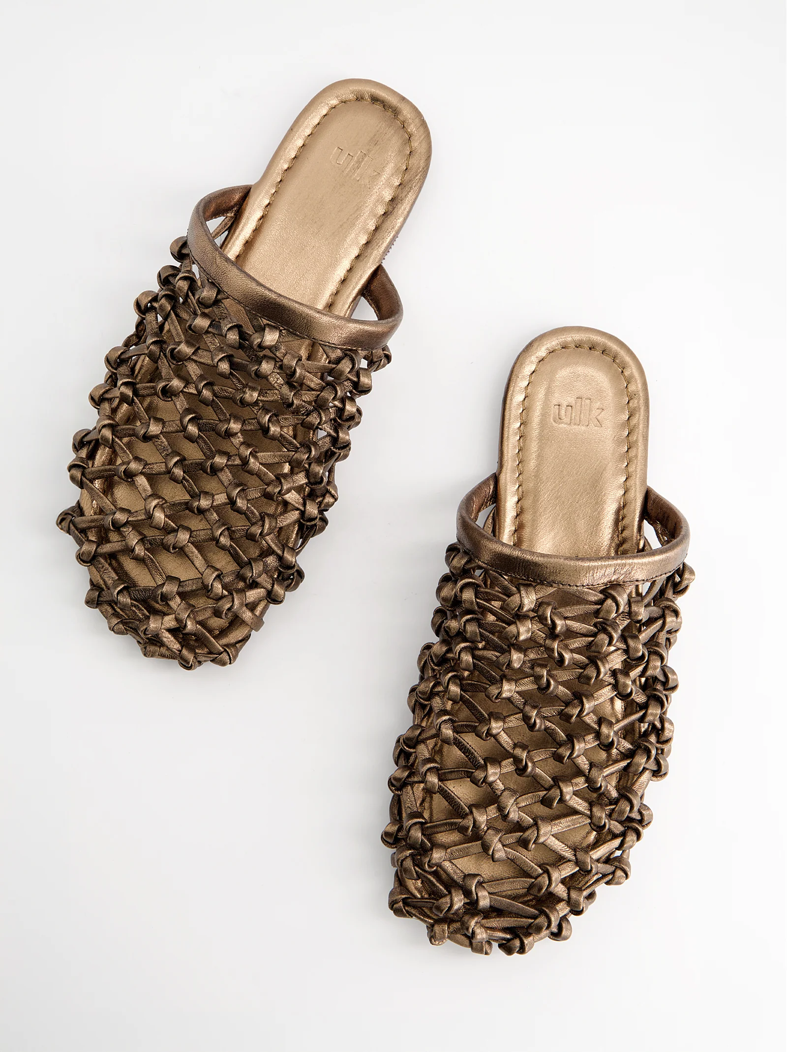 Sandalias mule trenzadas efecto bronce - Siena - Image 5